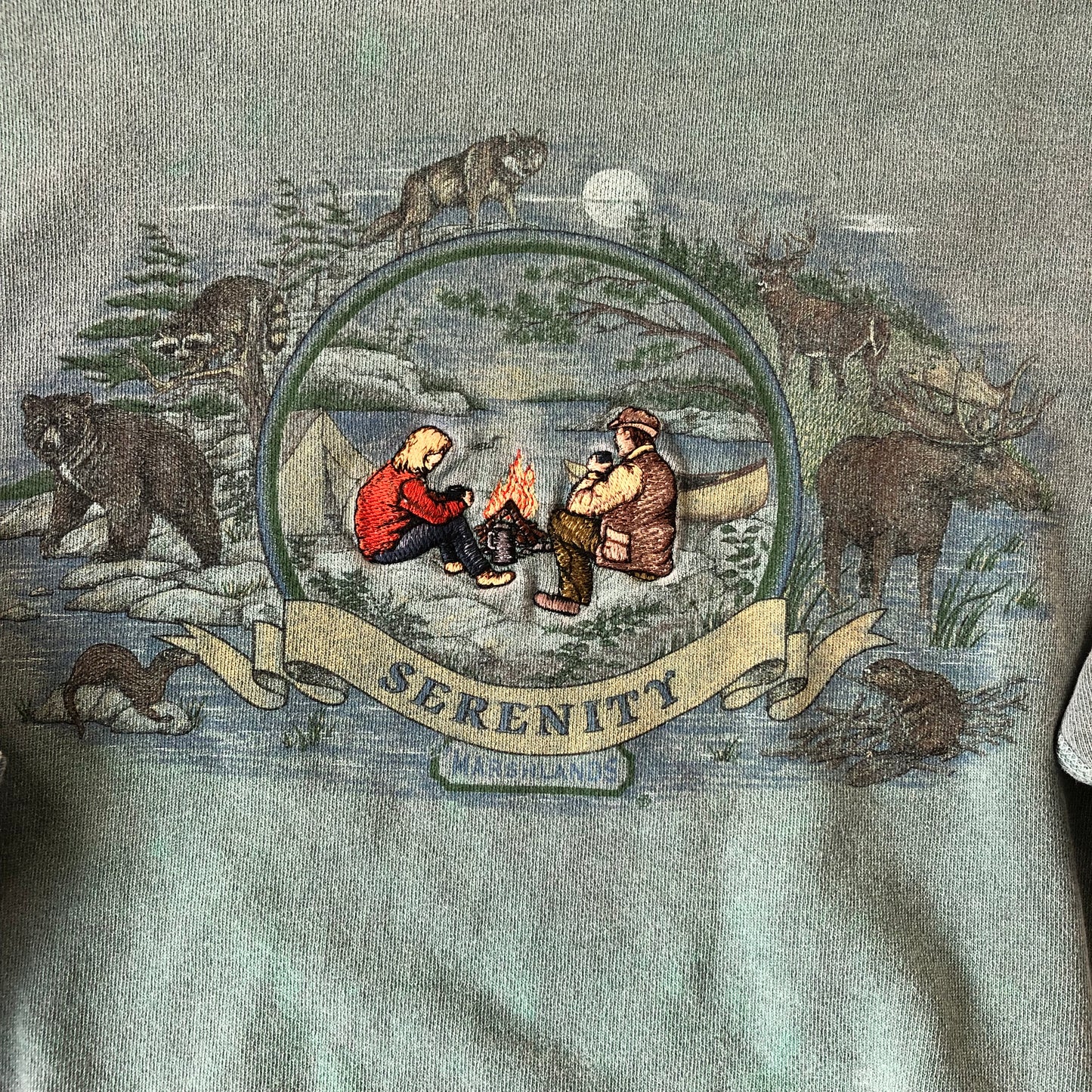 Vintage Marshalands Serenity Embroided Crewneck Sweatshirt L