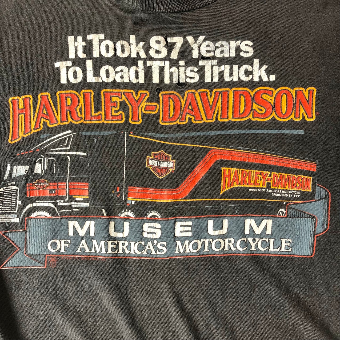 Vintage Harley Davidson Motorcycles Museum It Took 87 HYears To Load This Truck T Shirt M