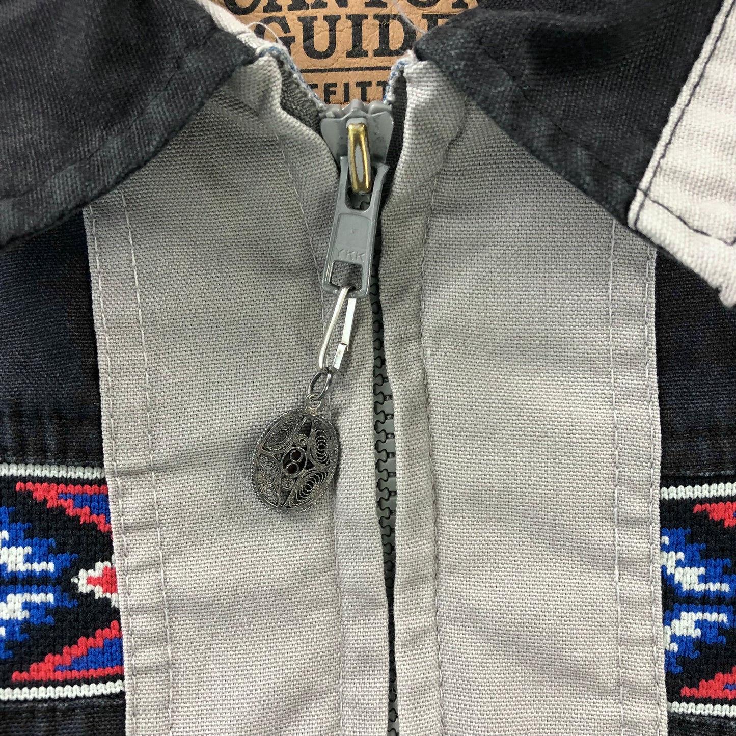 Vintage USA Aztec Western Blanket Lined Bomber Zip Jacket M