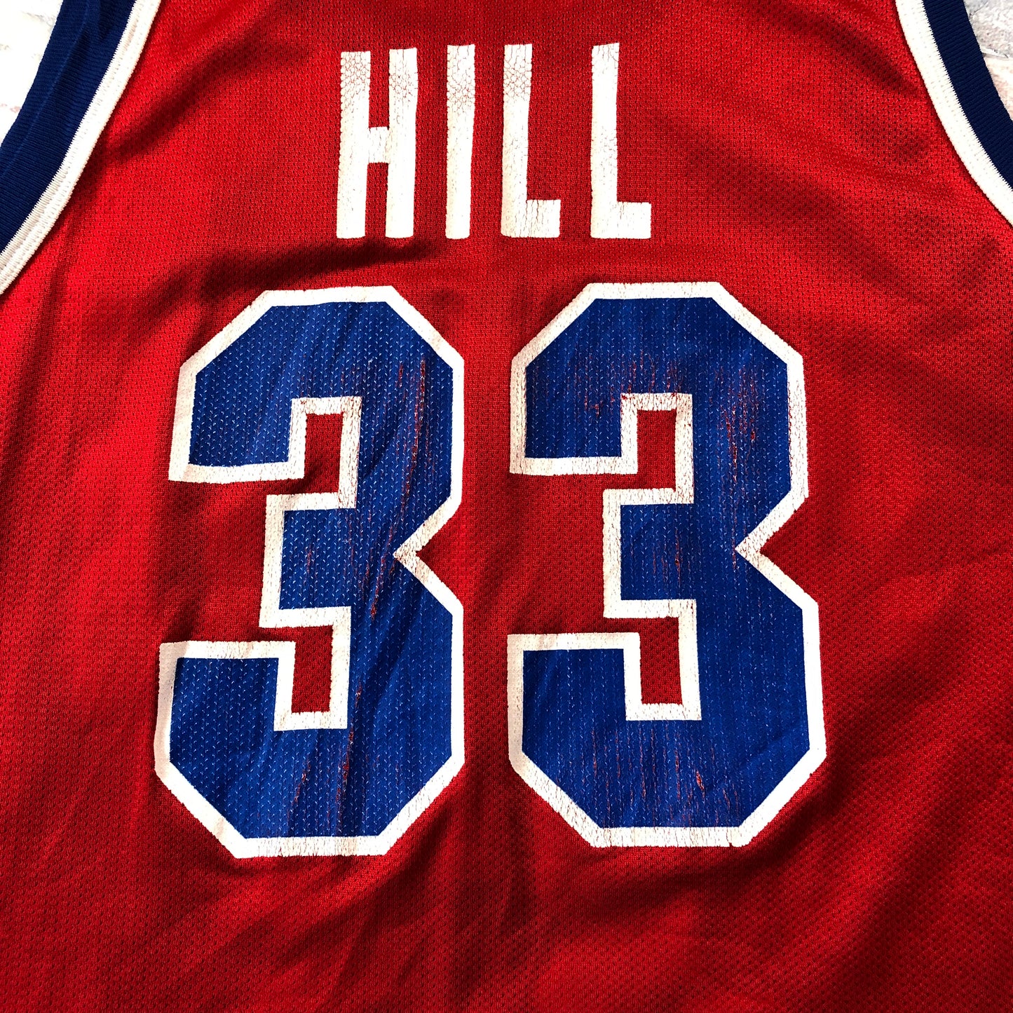 Champion NBA Detroit Pistons Grant Hill 33 Jersey M
