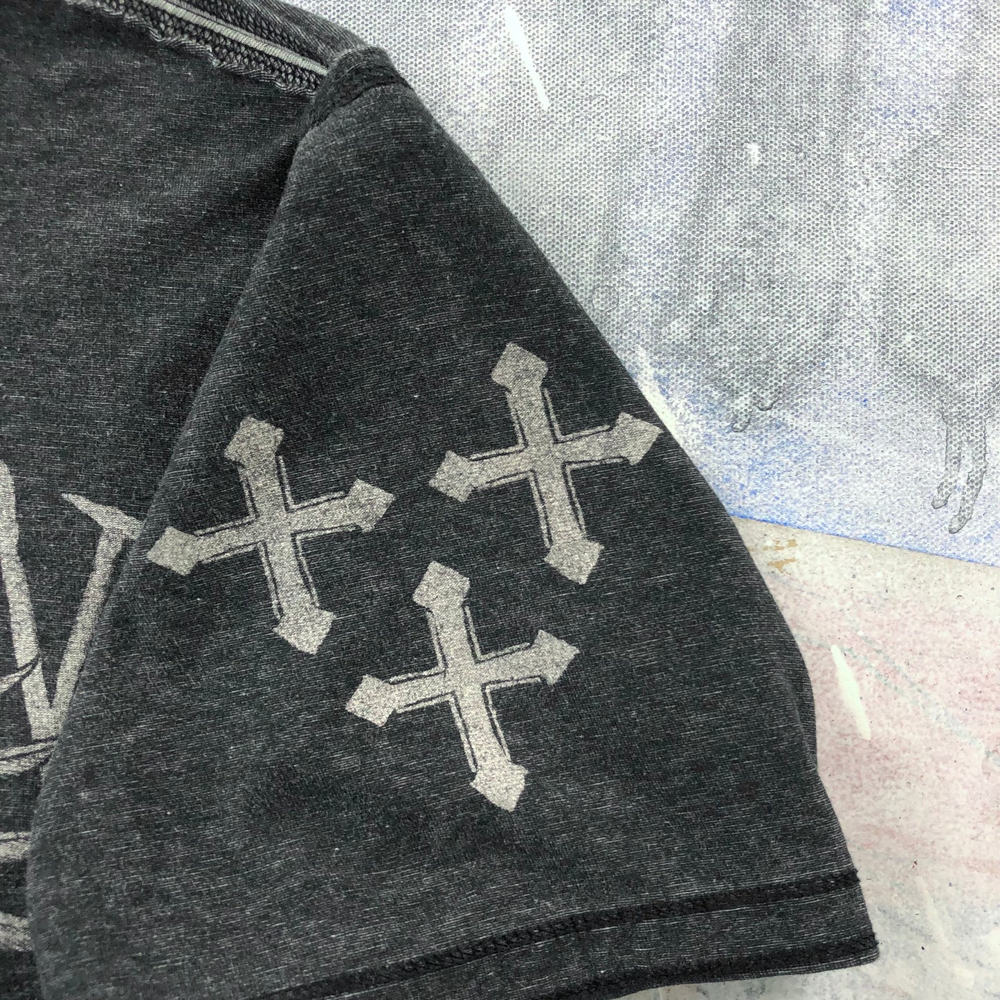 Vintage Y2K Affliction Live Fast Reversible T Shirt L