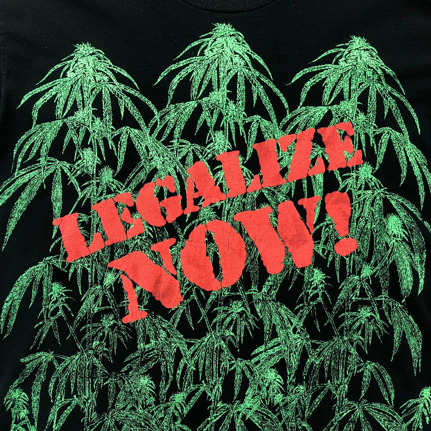 Vintage 90s Legalize Now Cannabis AOP Single Stitch T Shirt XL
