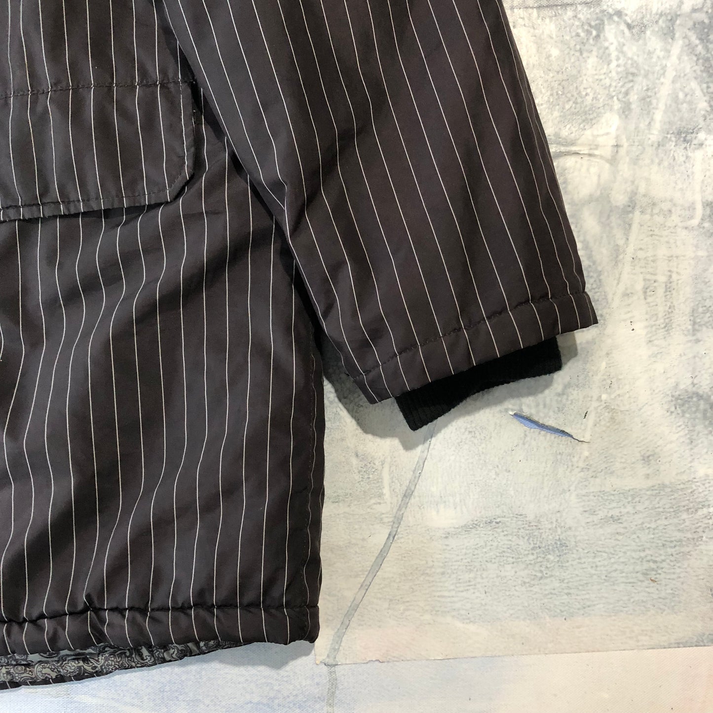 No Fear Retro Pin Stripe Hooded Zip Jacket XXL