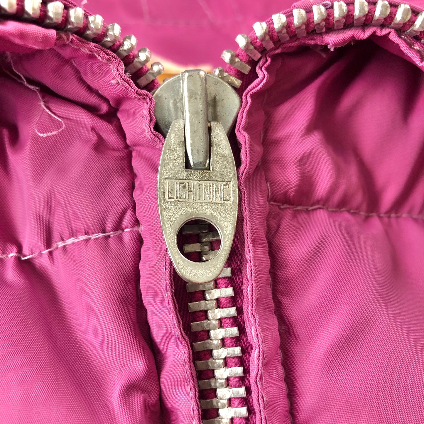 Vintage 70s Down Hooded Zip Jacket XL