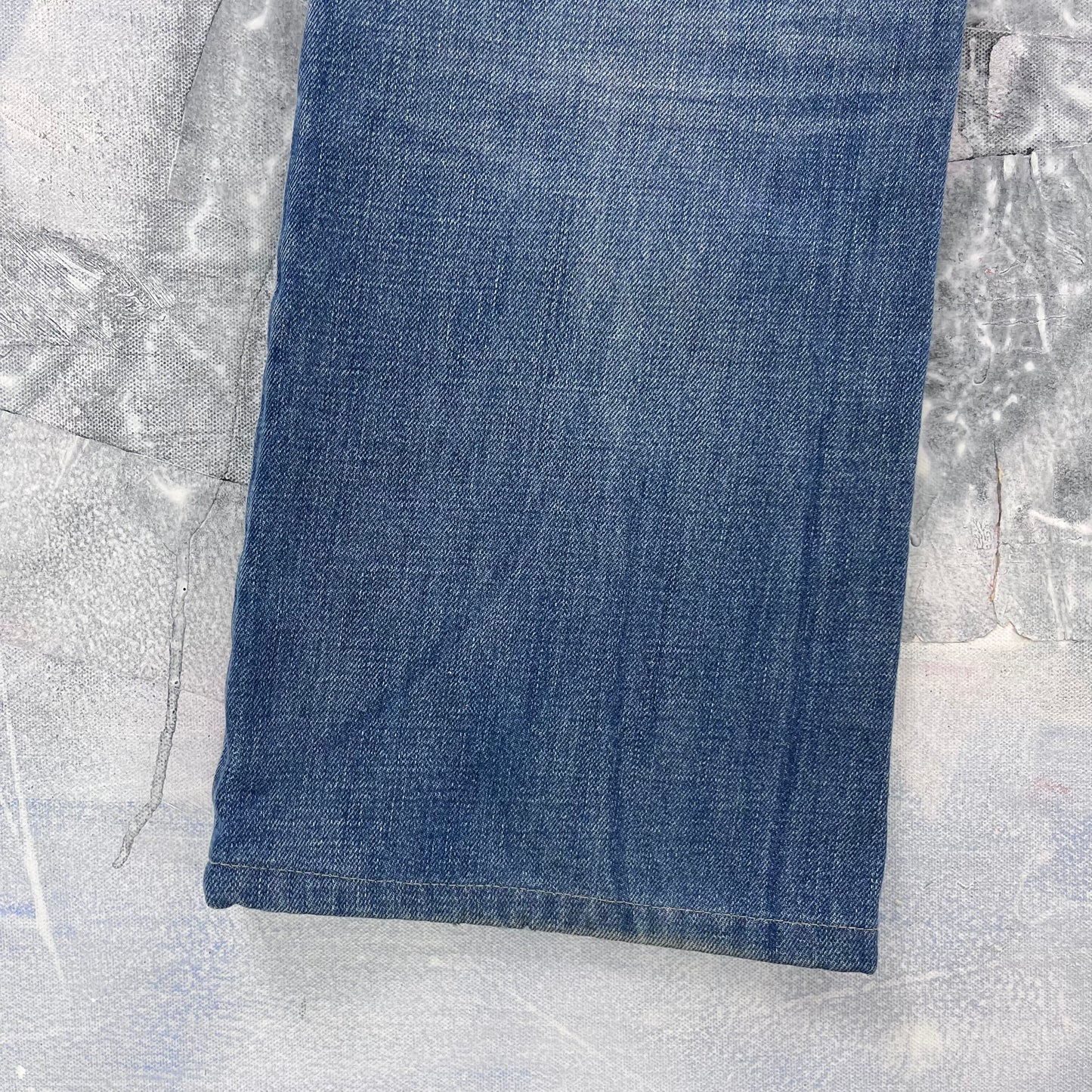 Diesel Bootcut Distressed Style Button Fly Selvedge Denim Jean W34