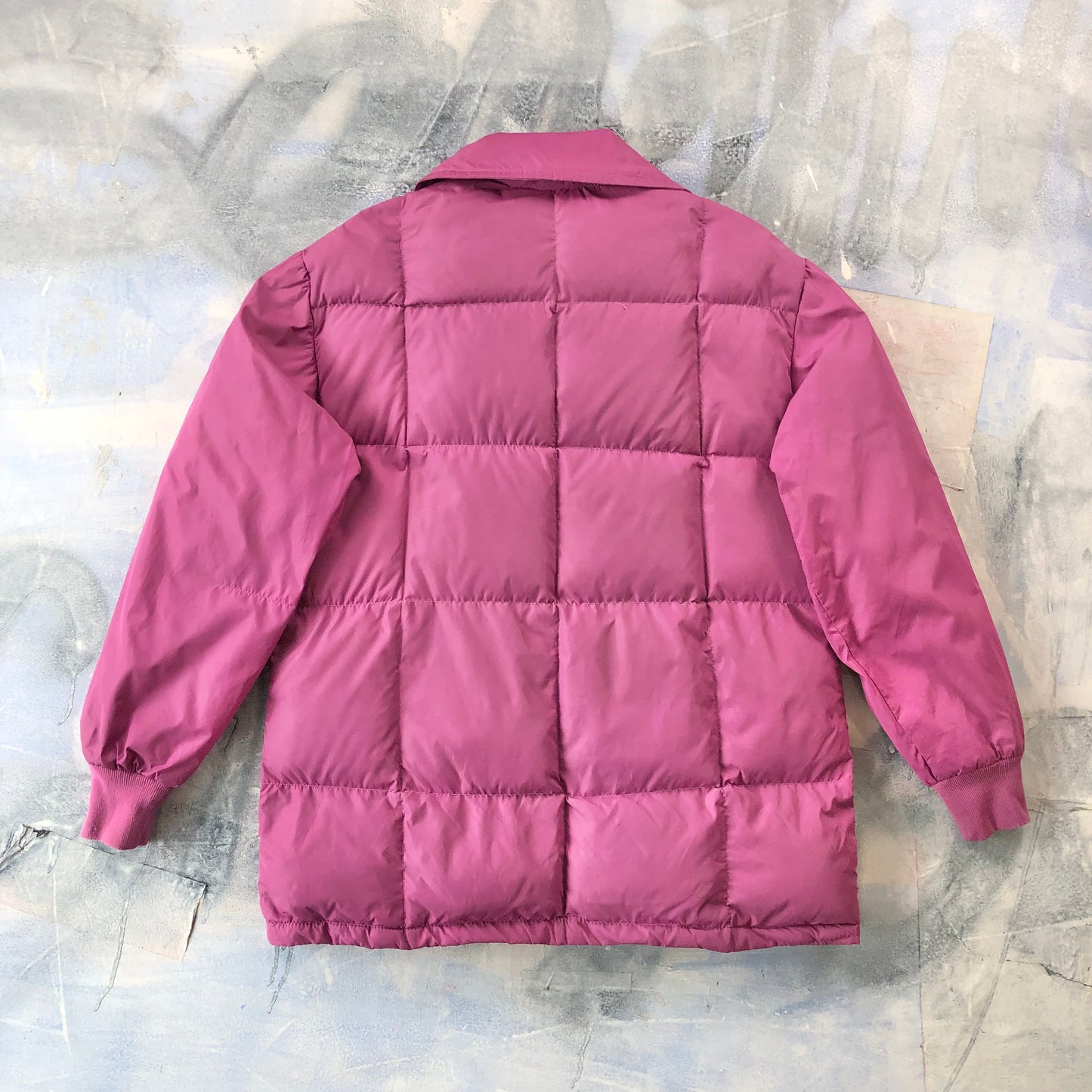 Vintage 70s Down Hooded Zip Jacket XL