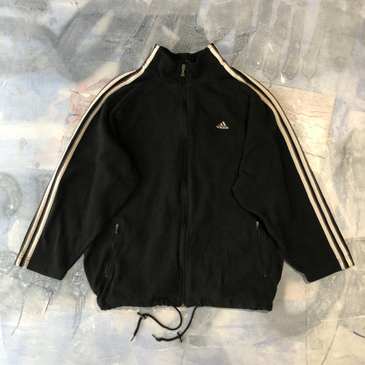 Adidas Retro Full Zip Fleece Sweatshirt L