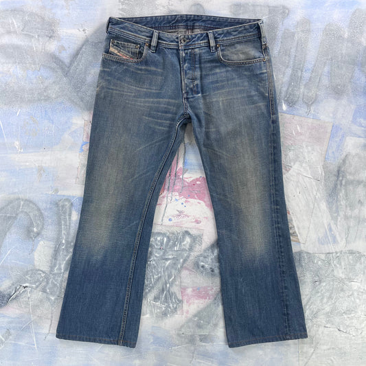 Diesel Bootcut Button Fly Selvedge Denim Jean W34