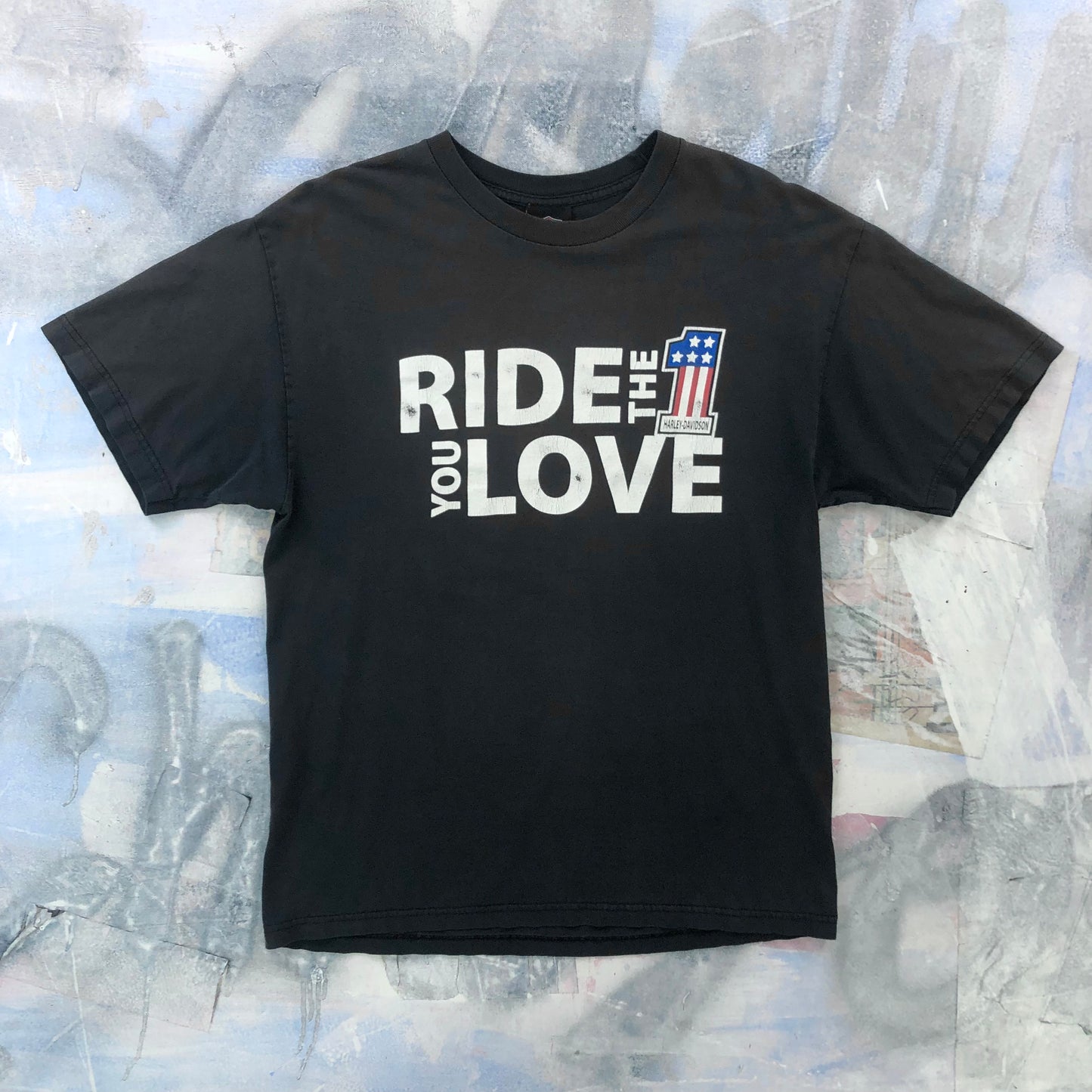 Vintage Harley Davidson Motorcycles Ride the One You Love Hawaii T Shirt L