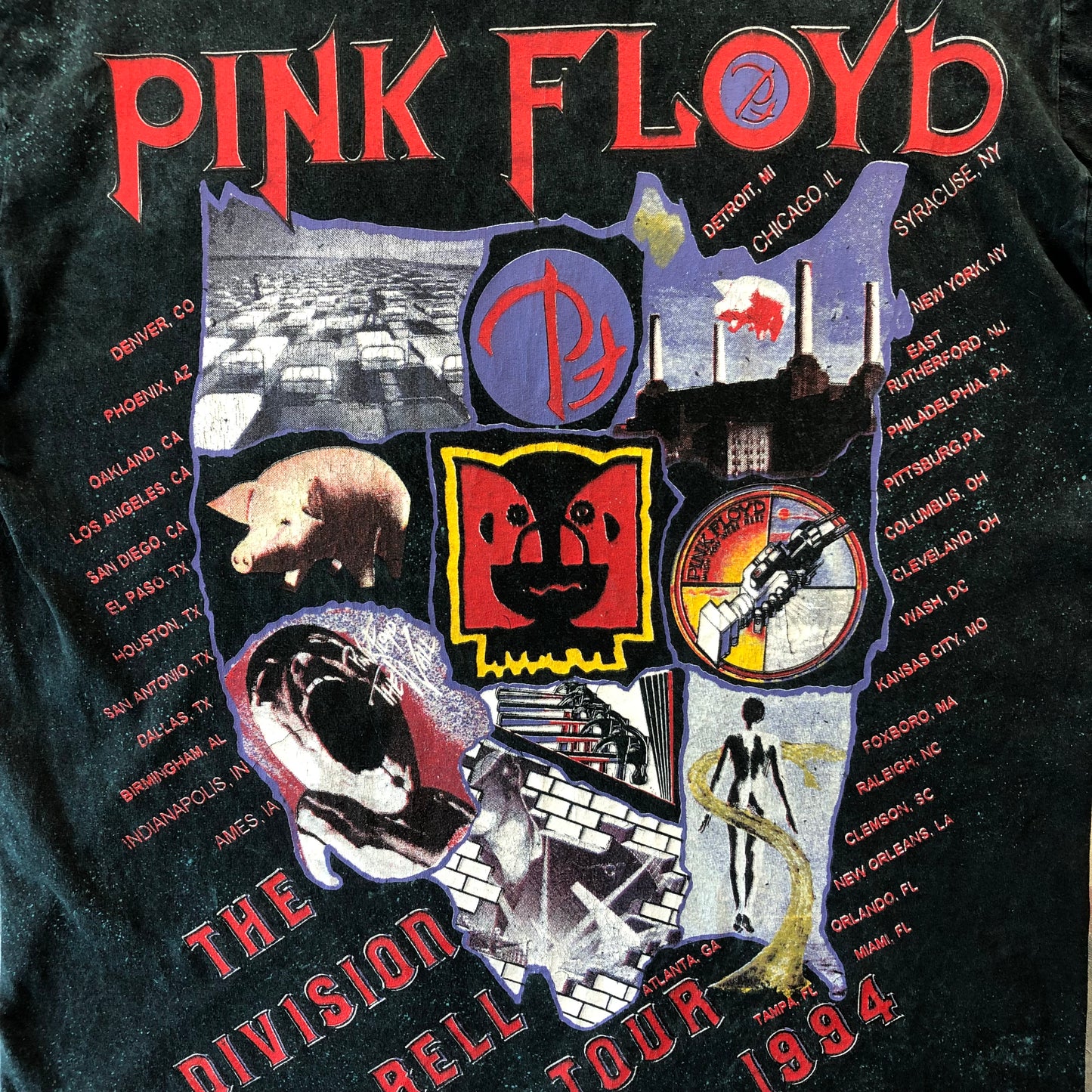 Vintage USA Pink Floyd The Division Bell Tour 1994 T Shirt XL
