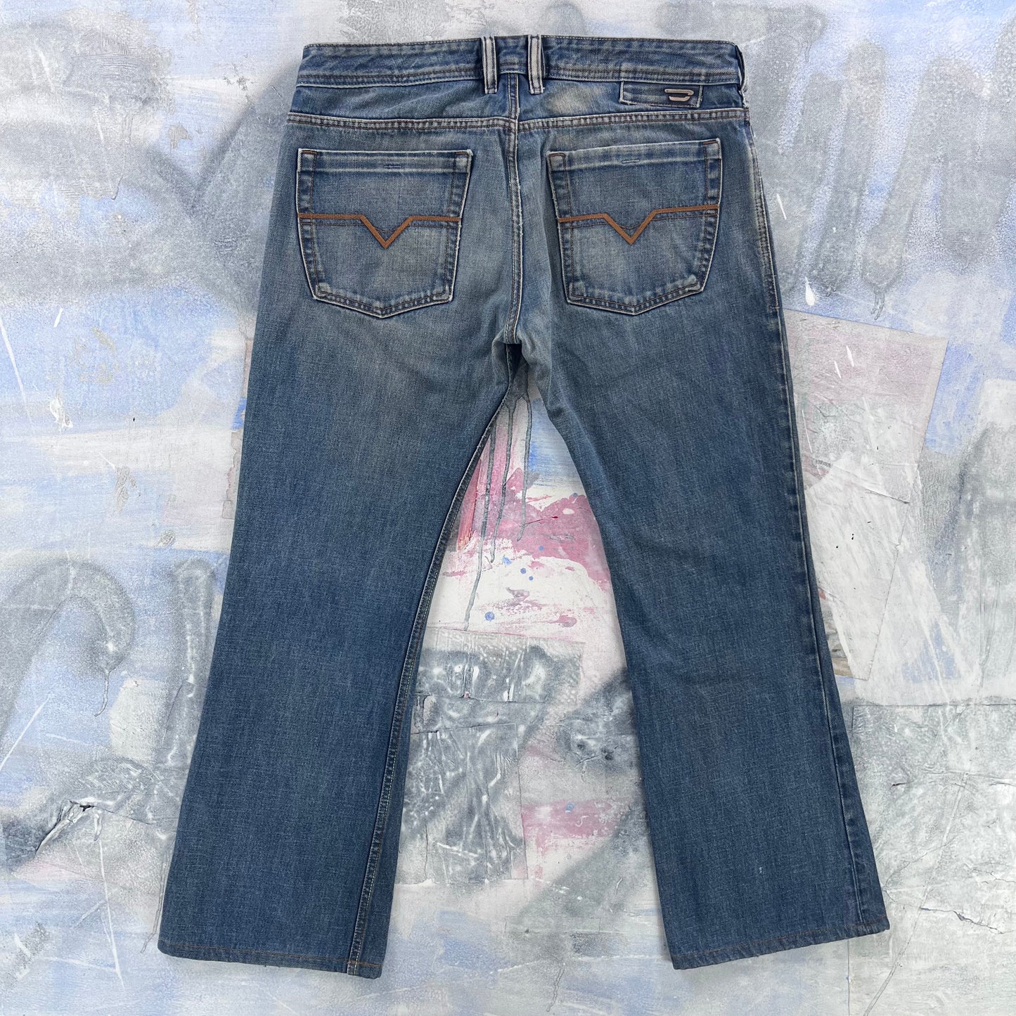 Diesel Bootcut Button Fly Selvedge Denim Jean W34