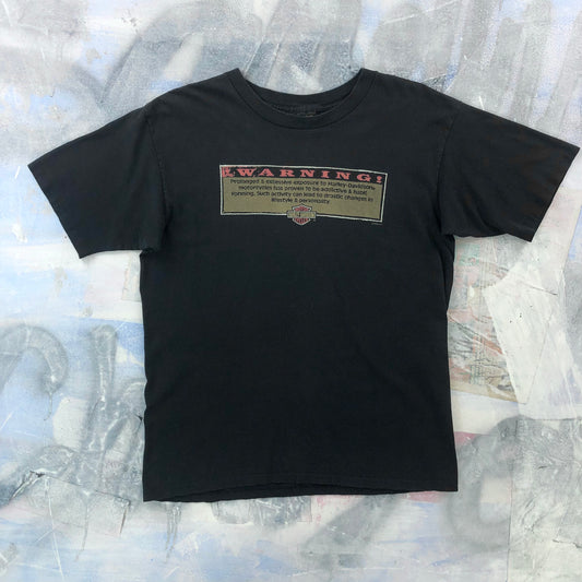 Vintage USA 90s Harley Davidson Motorcycles Lafayette Los Angeles Scorpion Single Stitch T Shirt L