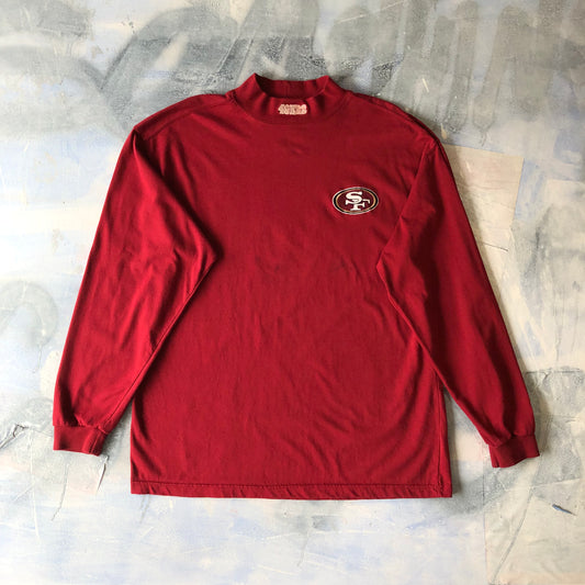 Starter San Francisco 49ers Mock Neck Long Sleeve Shirt L