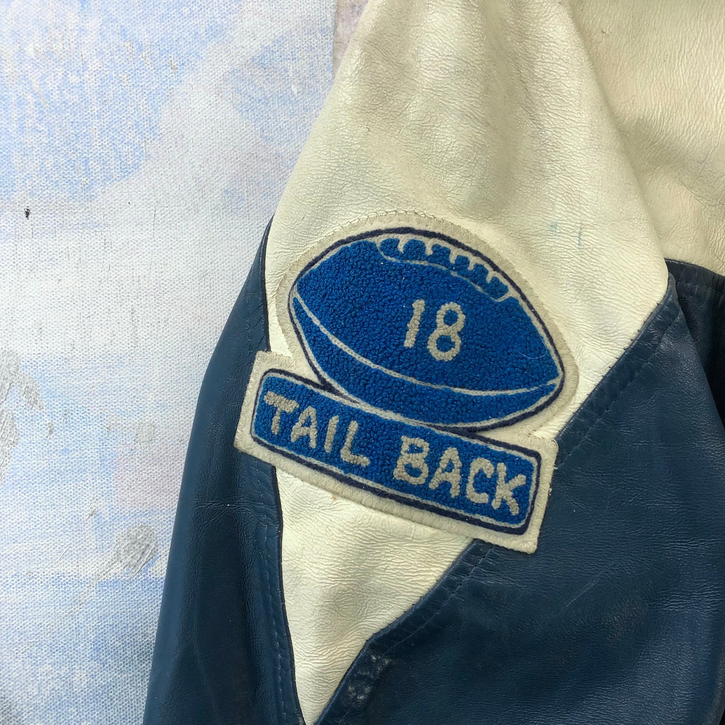 Vintage 80s Crescent Heights Vikings High School Football Leather Button Jacket M