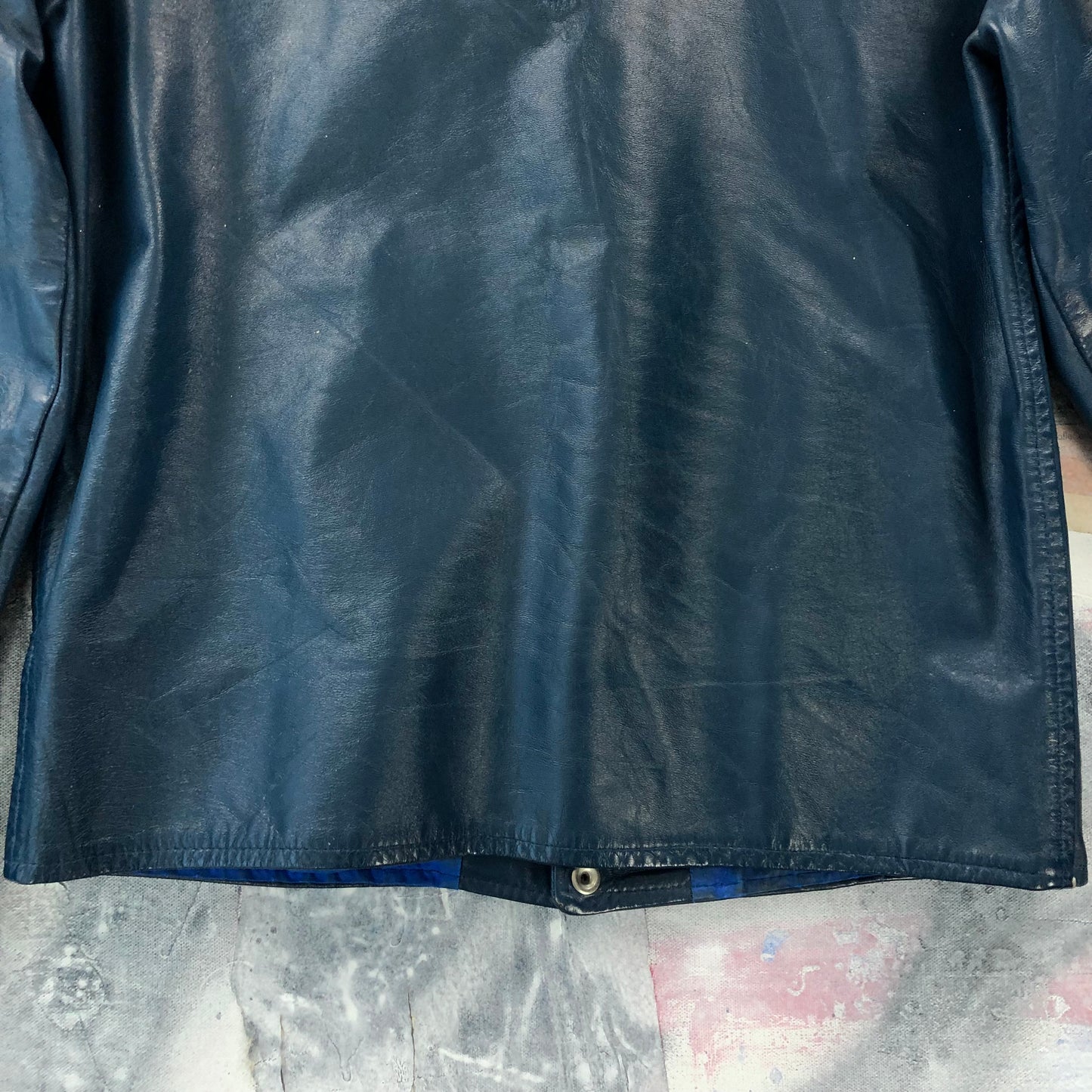 Vintage 80s Crescent Heights Vikings High School Football Leather Button Jacket M