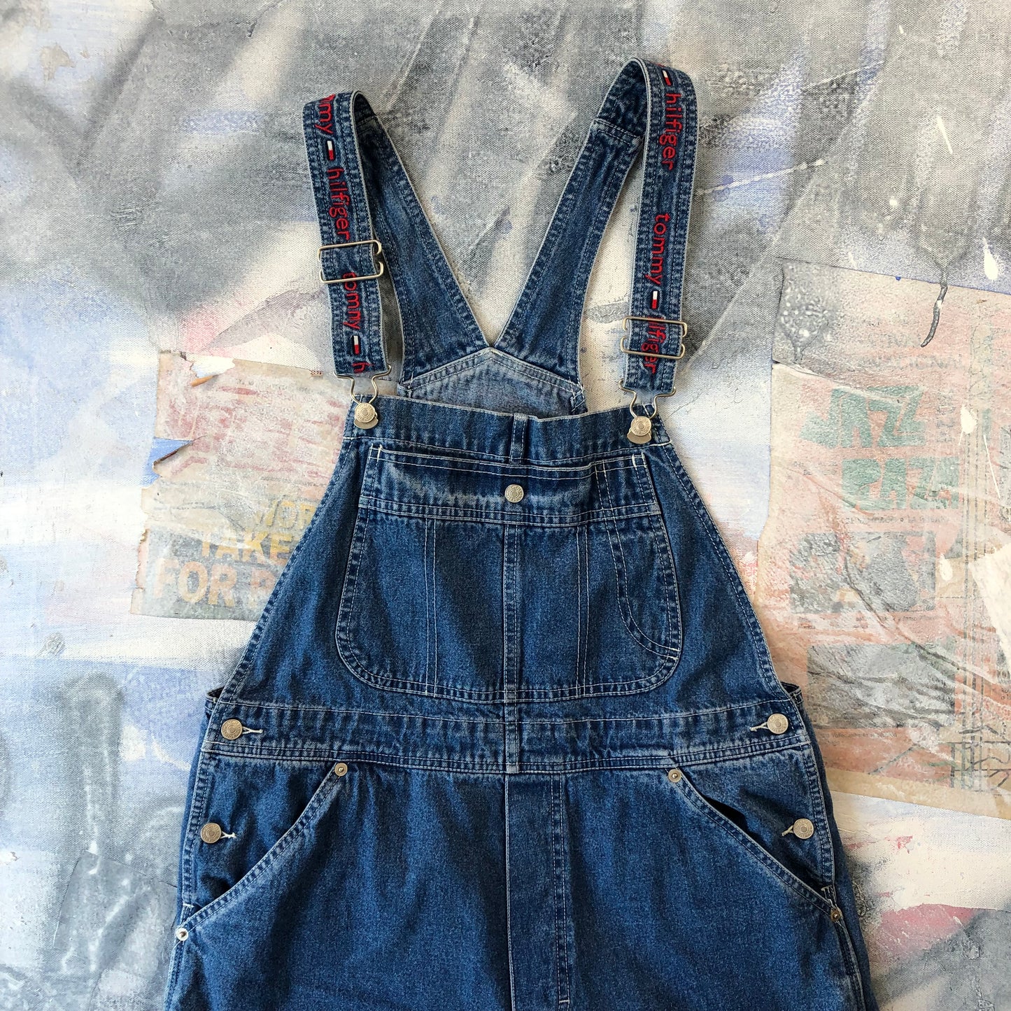 Vintage Tommy Hilfiger Denim Overalls L