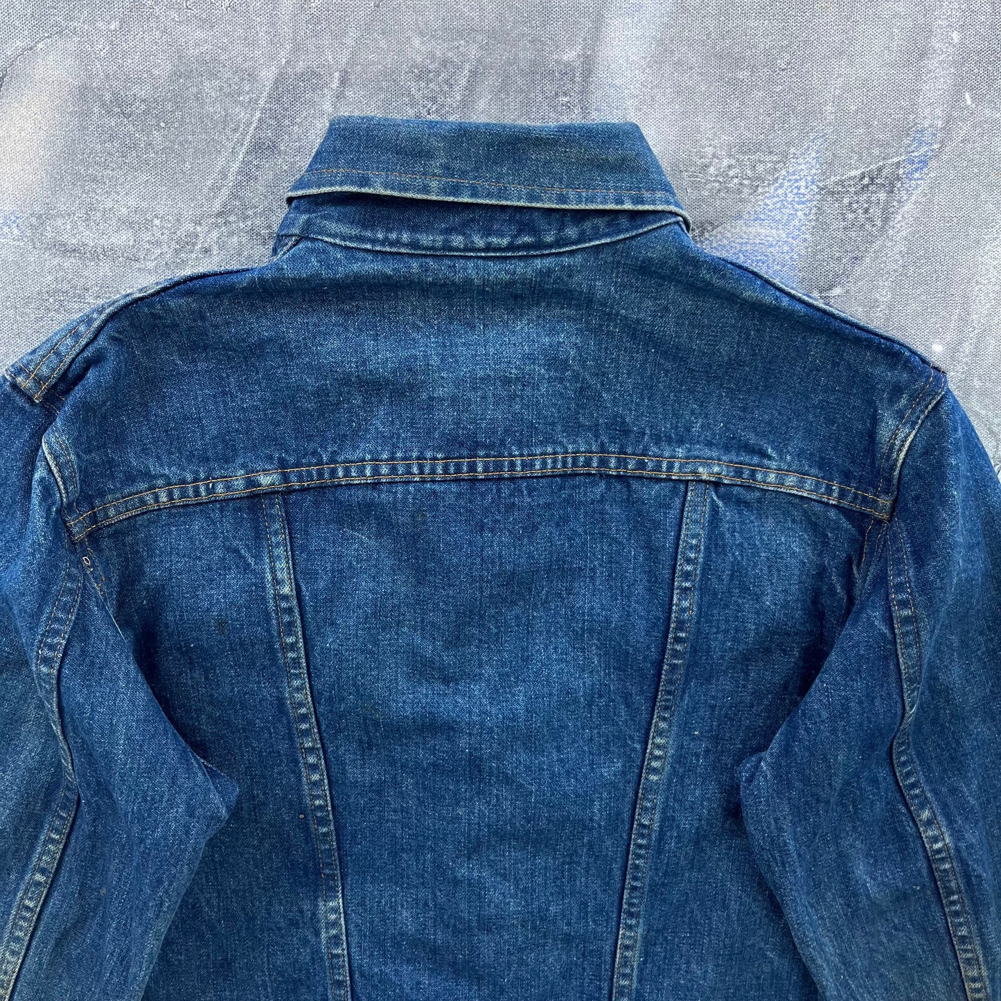 Vintage 90s Three Bars Denim Button Jacket M