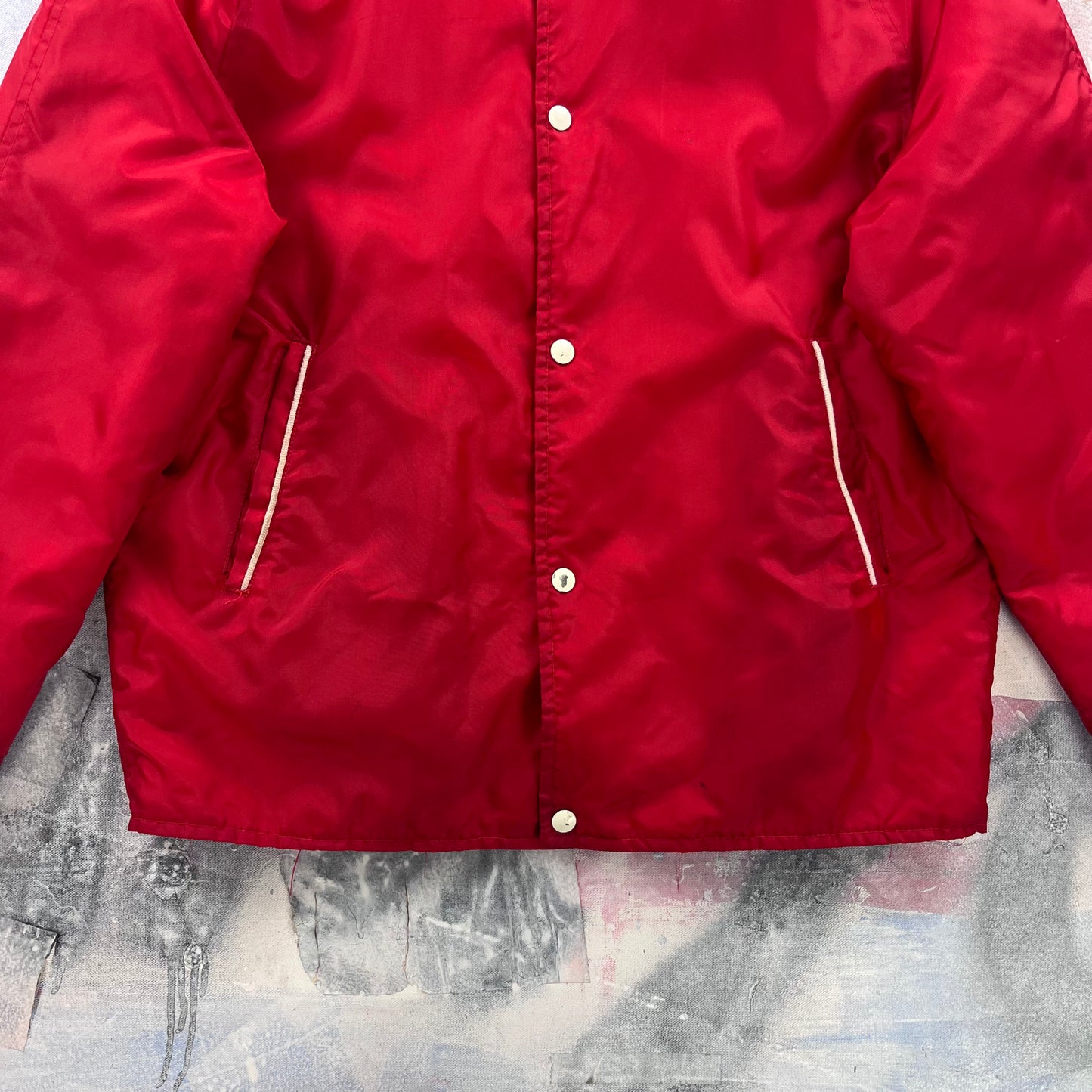 Vintage Quilted Lined Sport Button Jacket L