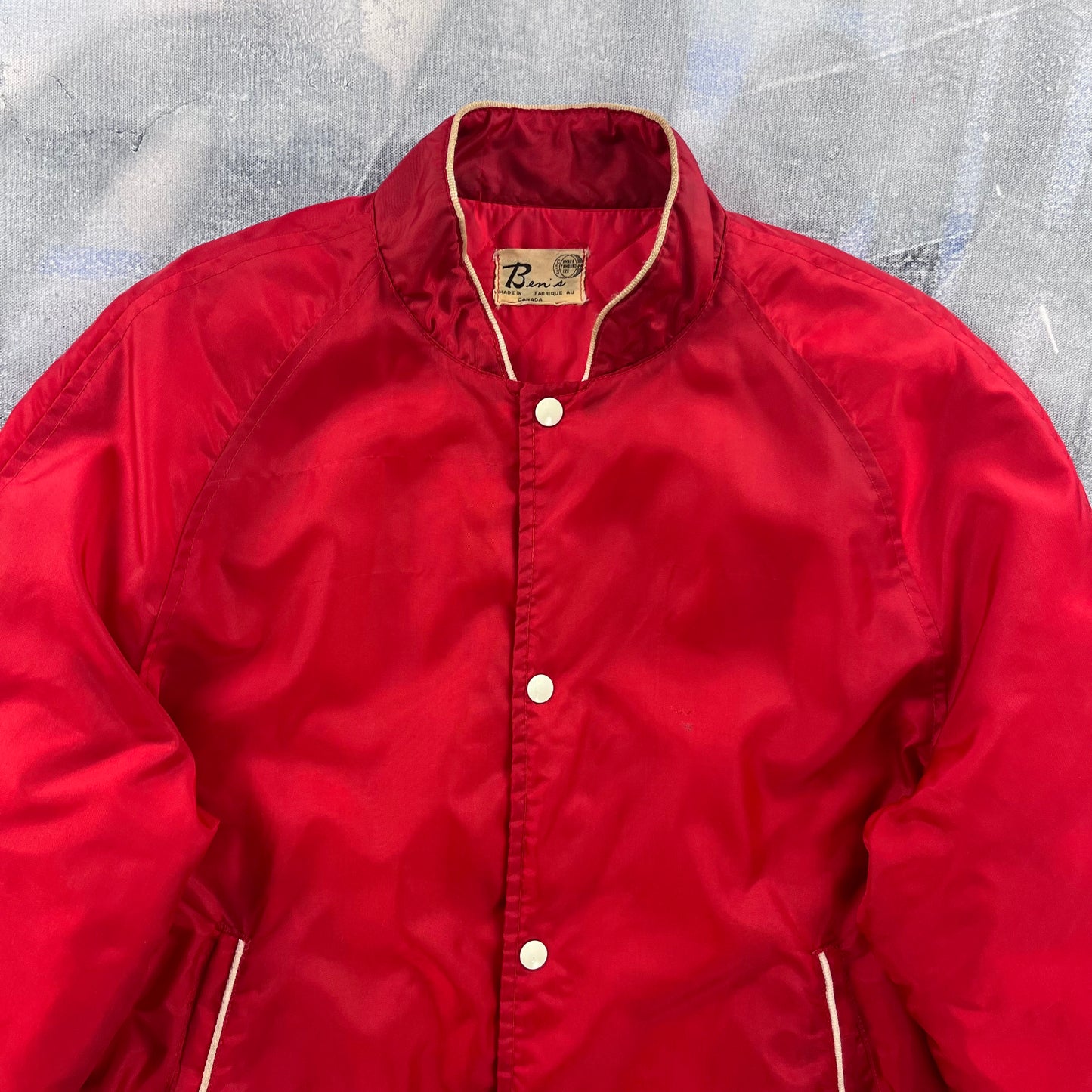 Vintage Quilted Lined Sport Button Jacket L