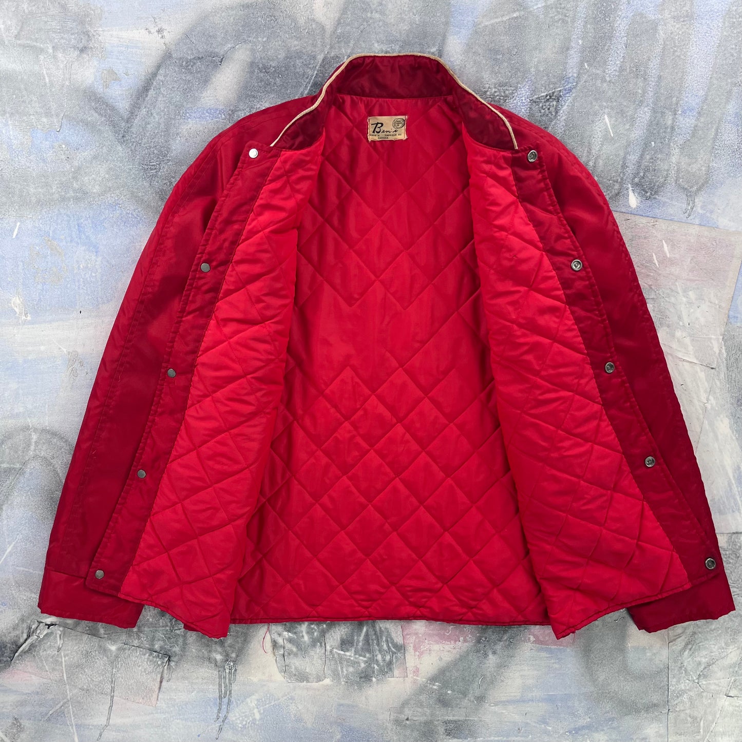 Vintage Quilted Lined Sport Button Jacket L