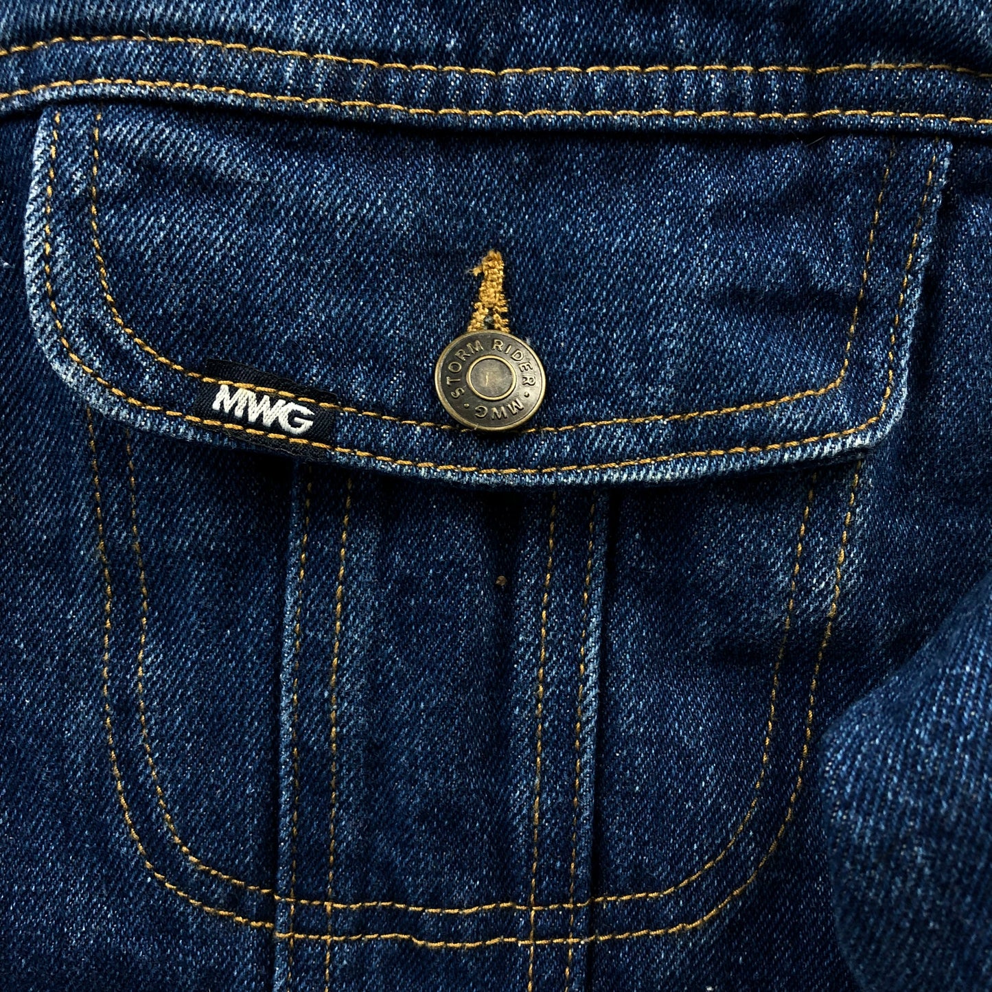 MWG Storm Rider Blanket Lined Corduroy Collar Denim Button Jacket XL