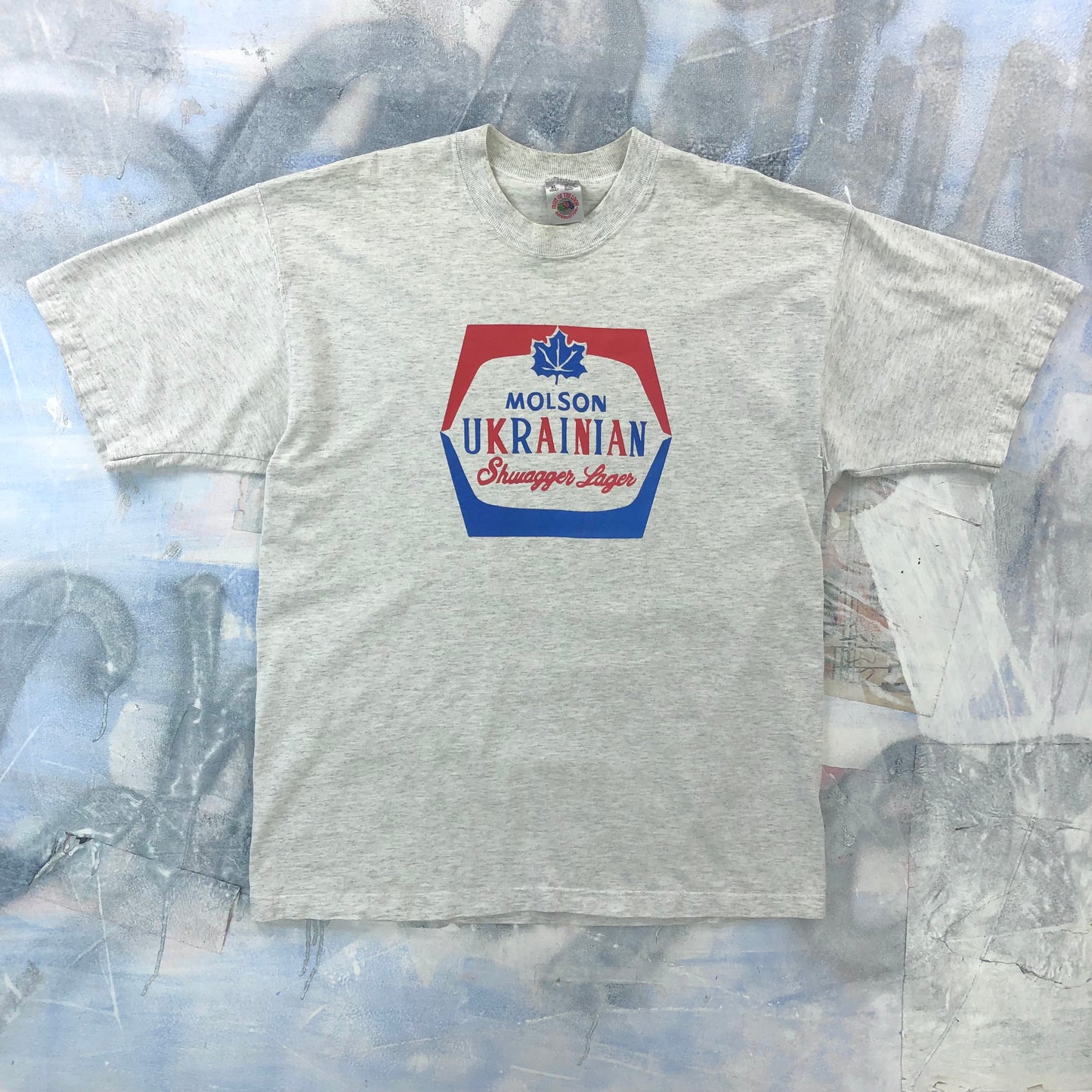 Vintage 90s USA Molson Ukrainian Shuagger Lager T Shirt XL