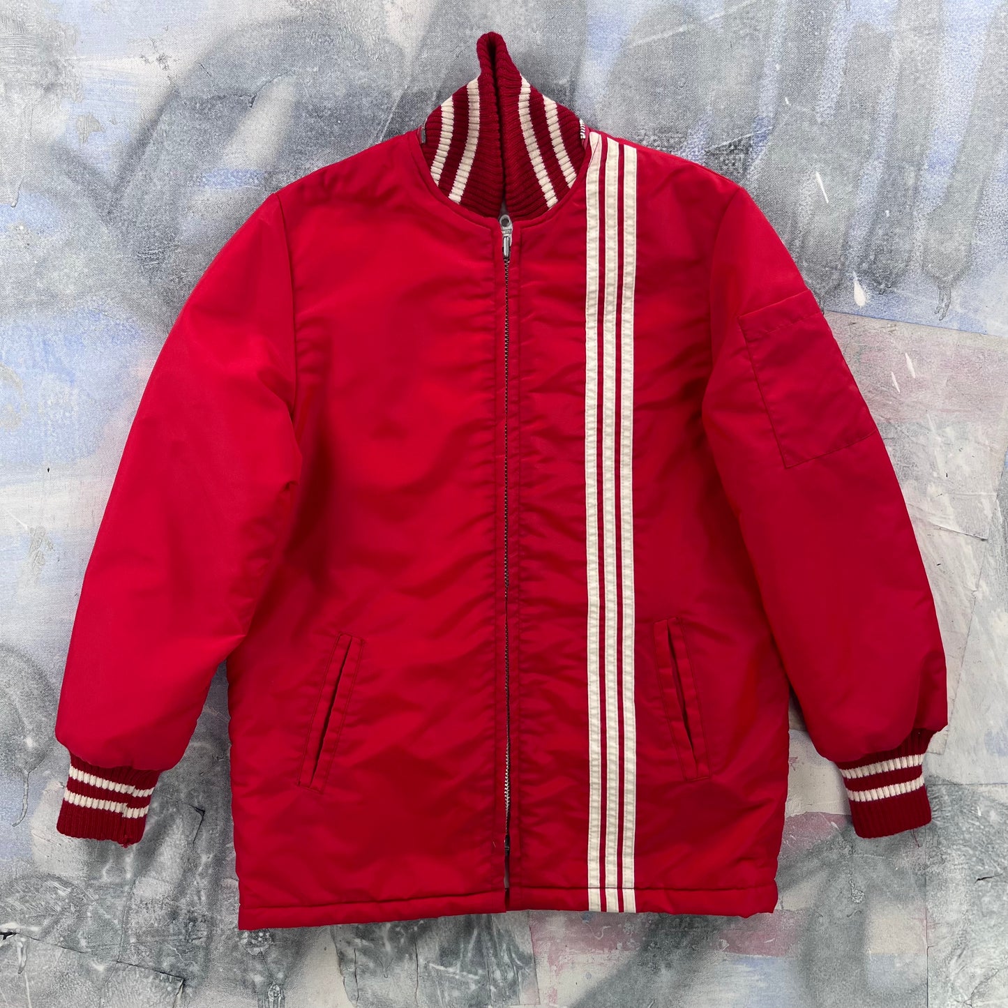 Vintage 80s Quilted Lined Sport Zip Jacket S