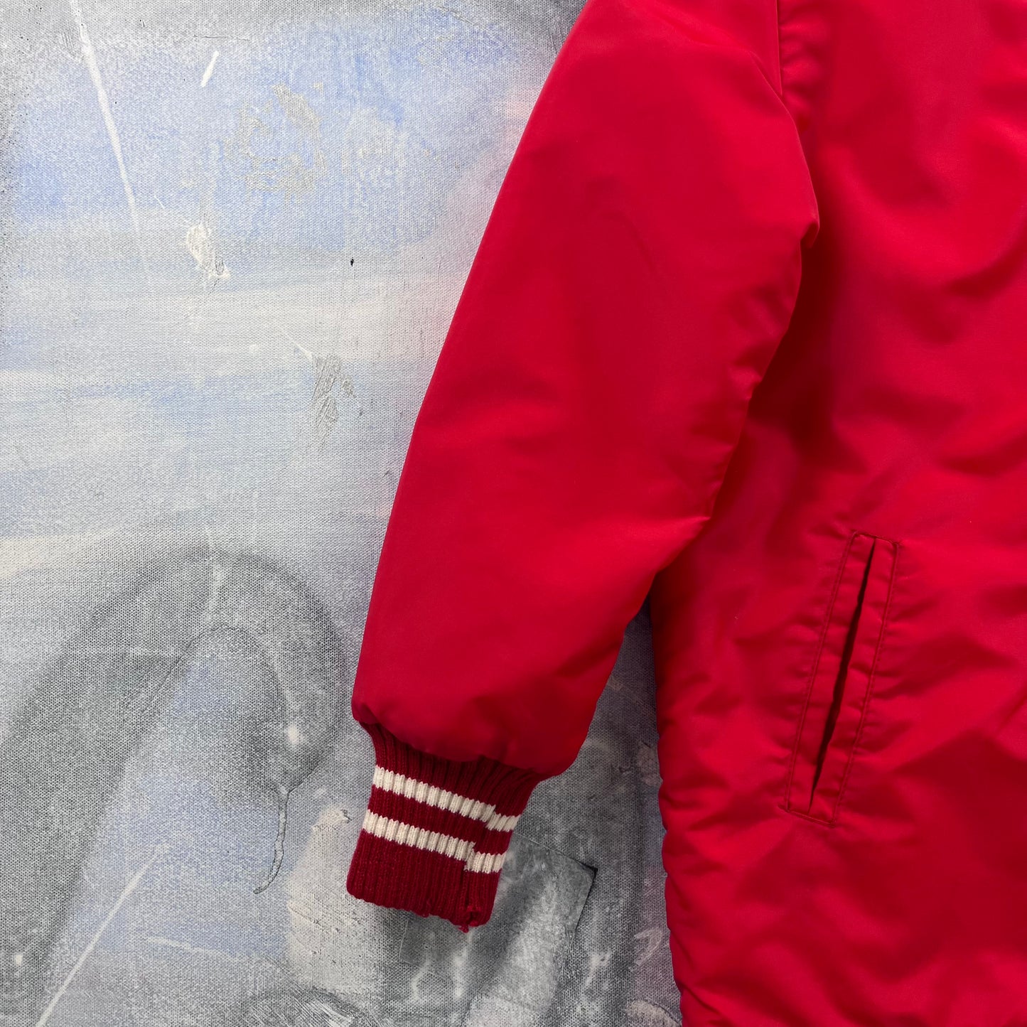 Vintage 80s Quilted Lined Sport Zip Jacket S