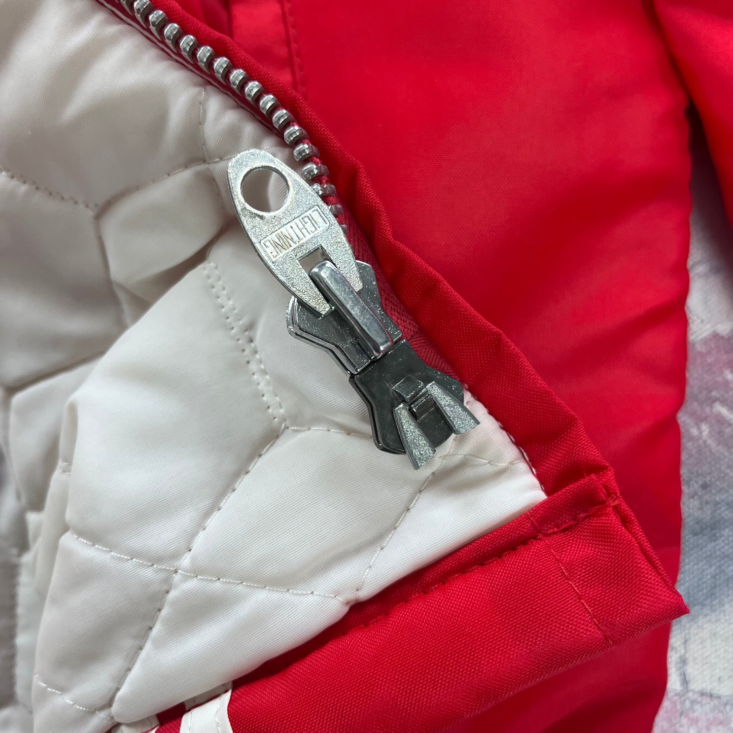 Vintage 80s Quilted Lined Sport Zip Jacket S