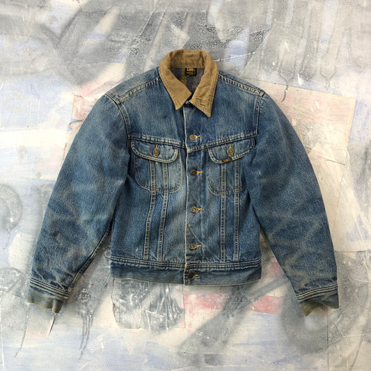 Lee Corduroy Collar Blanket Lined Button Denim Jacket S (Womens)