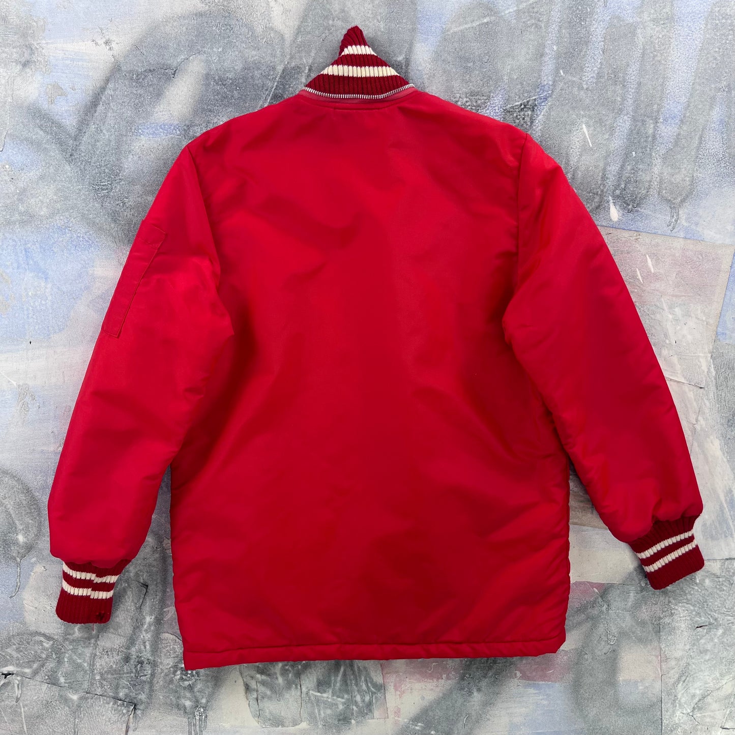 Vintage 80s Quilted Lined Sport Zip Jacket S