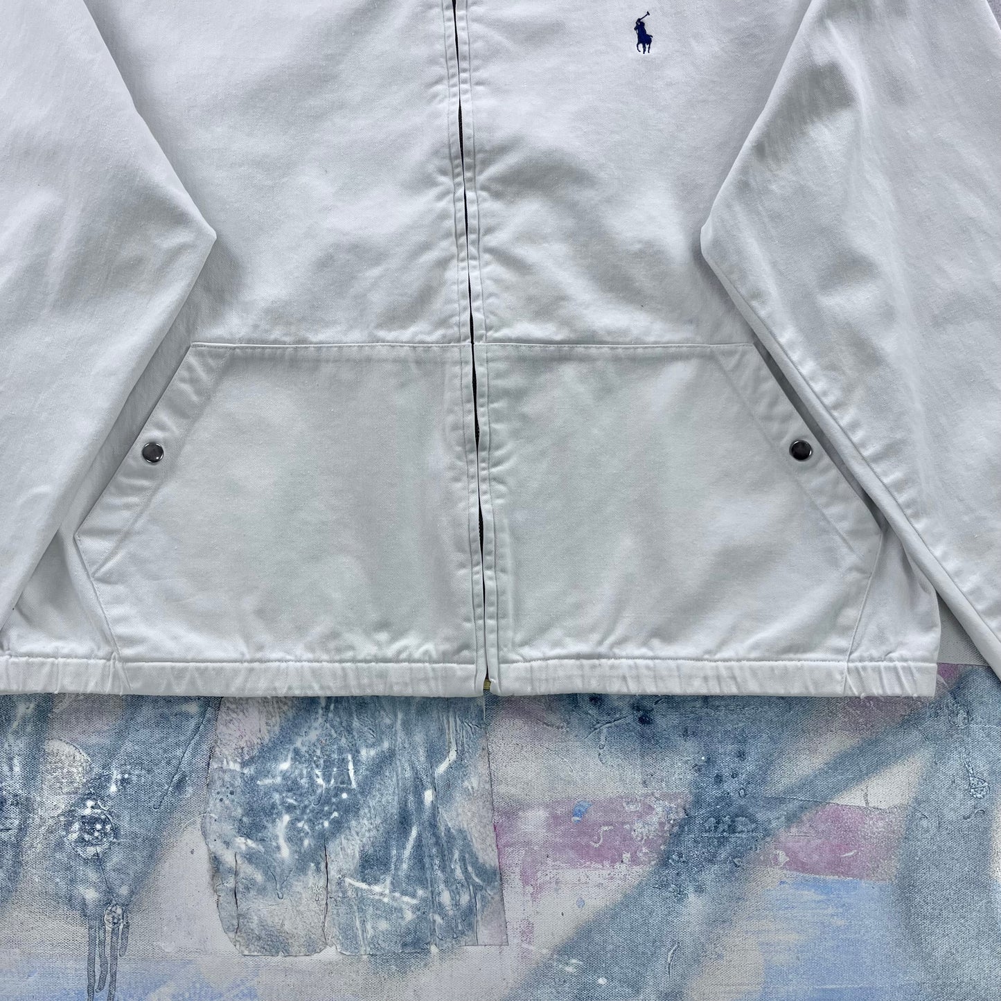 Vintage 80s Polo Ralph Lauren Harrington Canvas Zip Jacket L