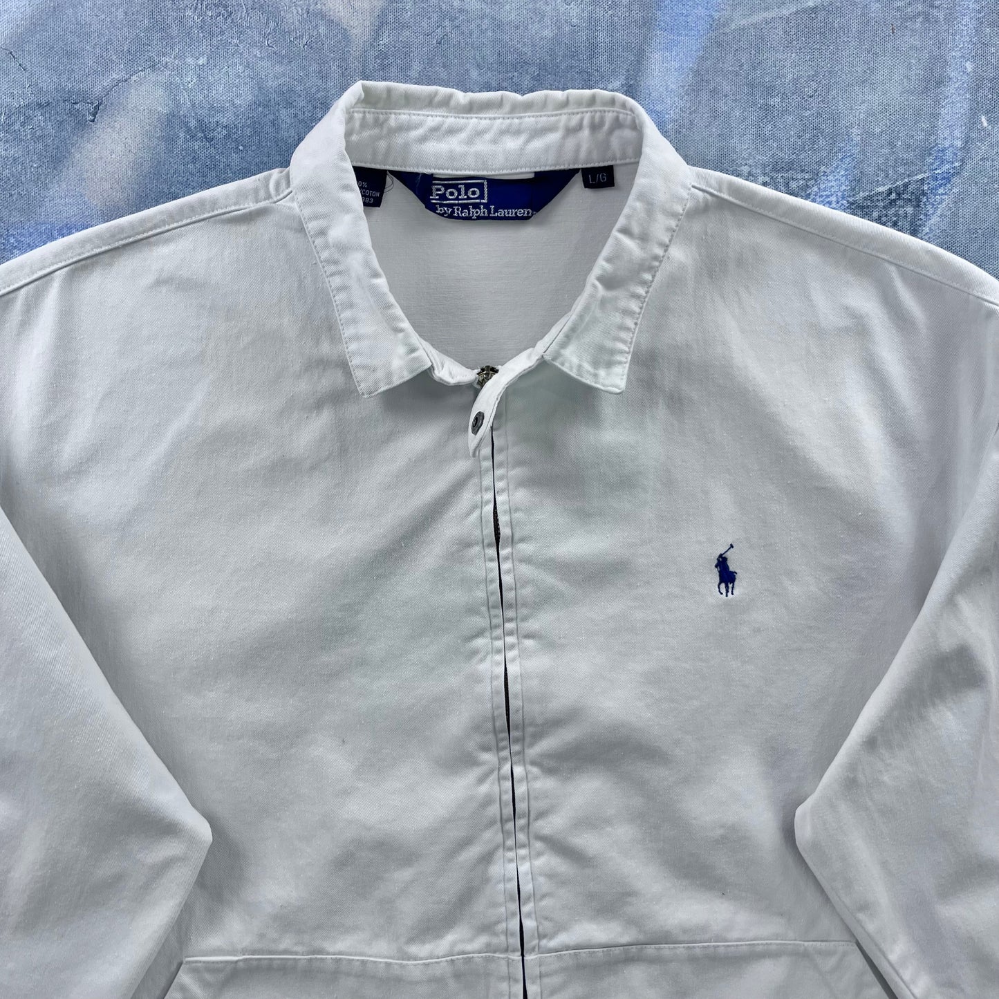 Vintage 80s Polo Ralph Lauren Harrington Canvas Zip Jacket L