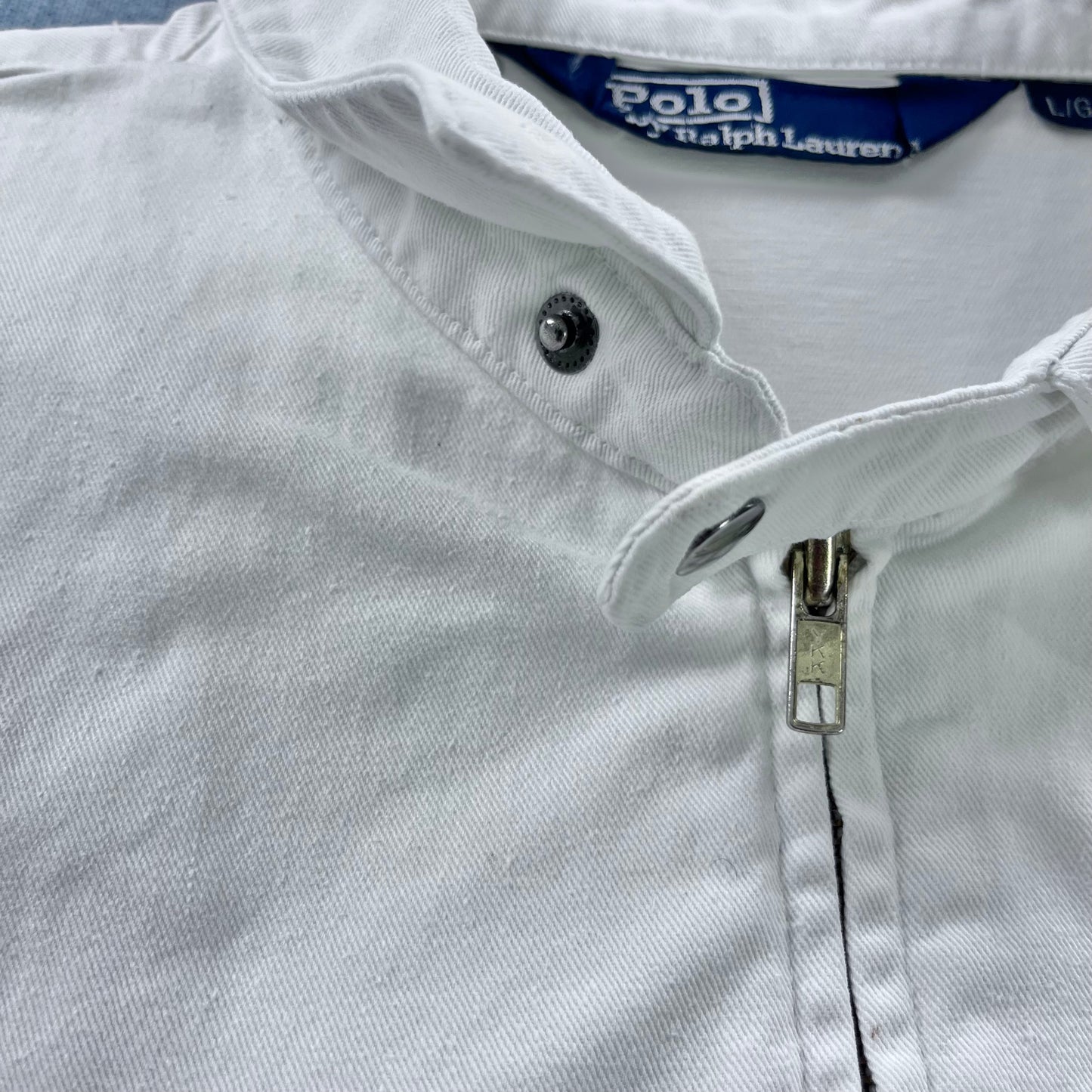 Vintage 80s Polo Ralph Lauren Harrington Canvas Zip Jacket L