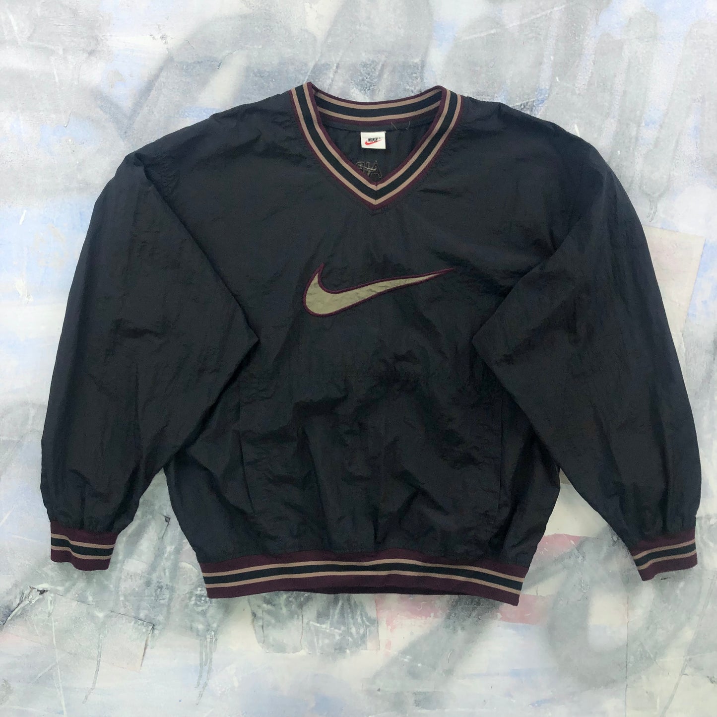 Vintage 90s Nike Embroided Pullover Windbreaker Jacket L