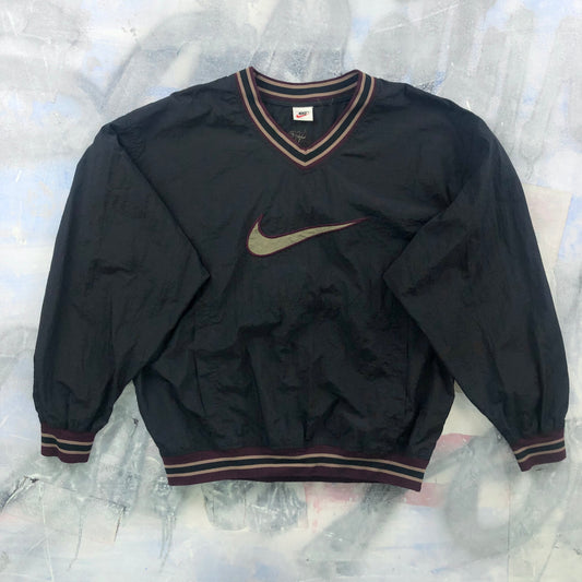 Vintage 90s Nike Embroided Pullover Windbreaker Jacket L