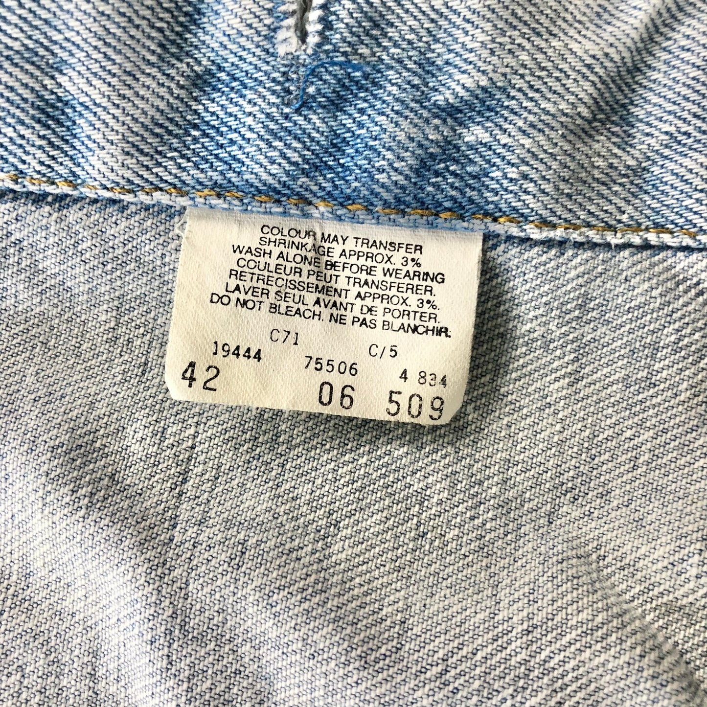 Vintage Levis Denim Button Jacket L