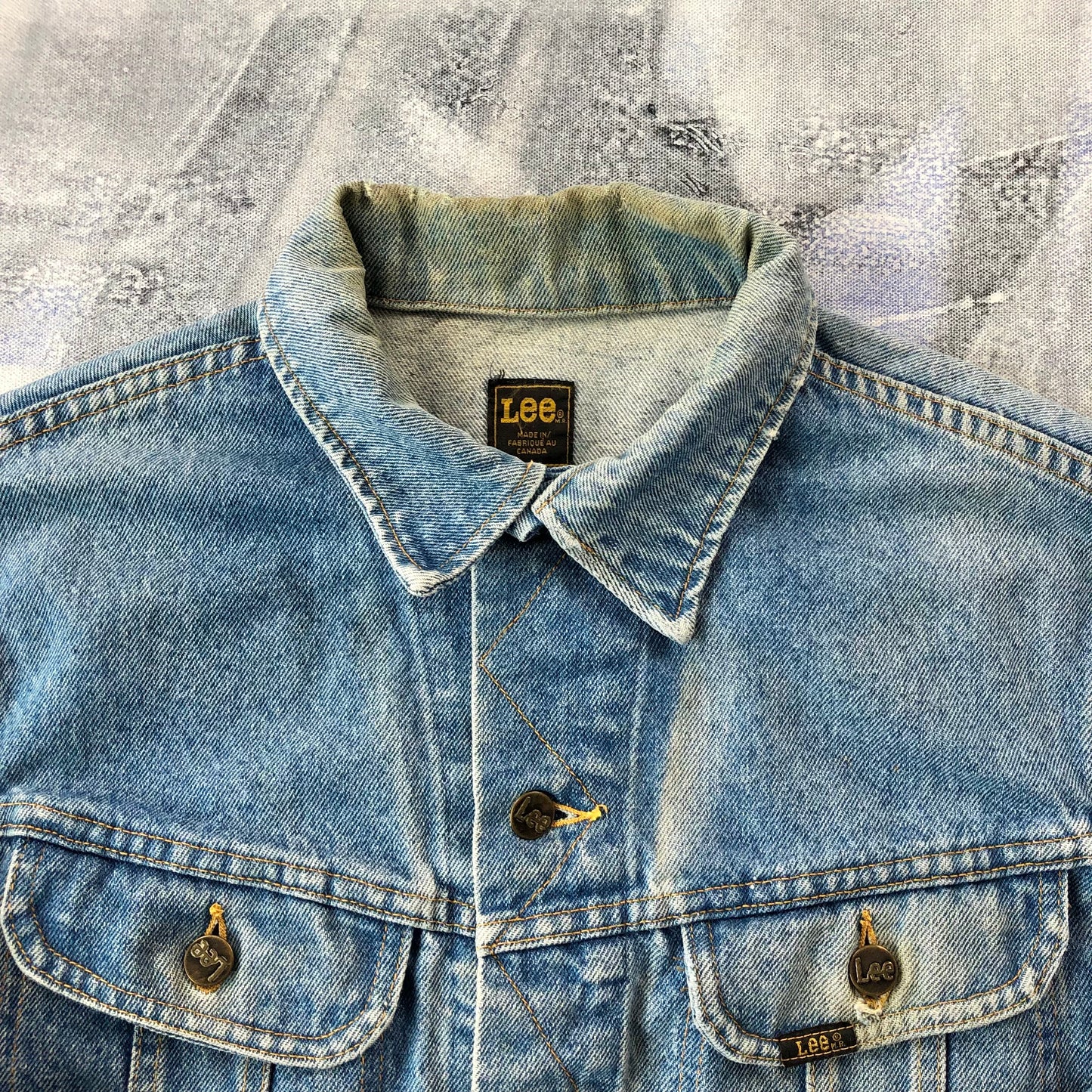 Vintage 80s Lee Denim Button Jacket L