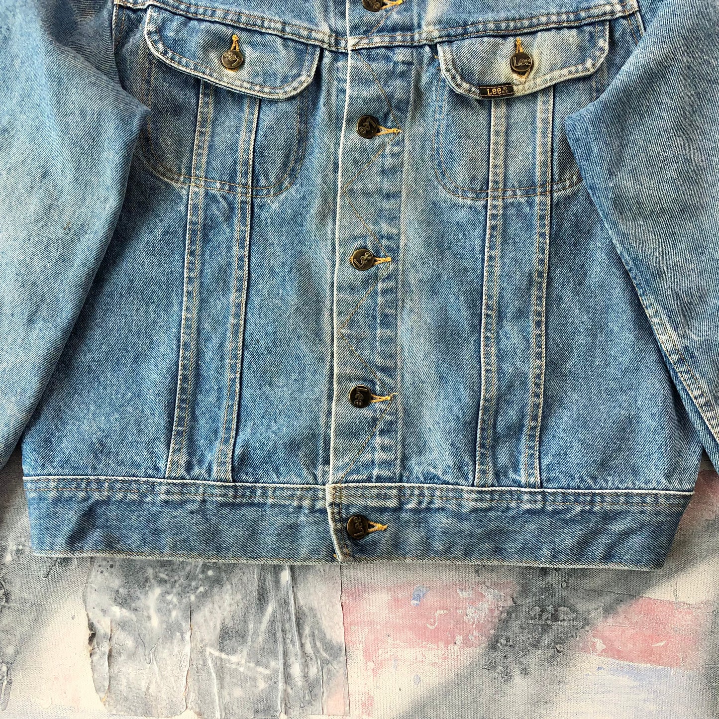 Vintage 80s Lee Denim Button Jacket L