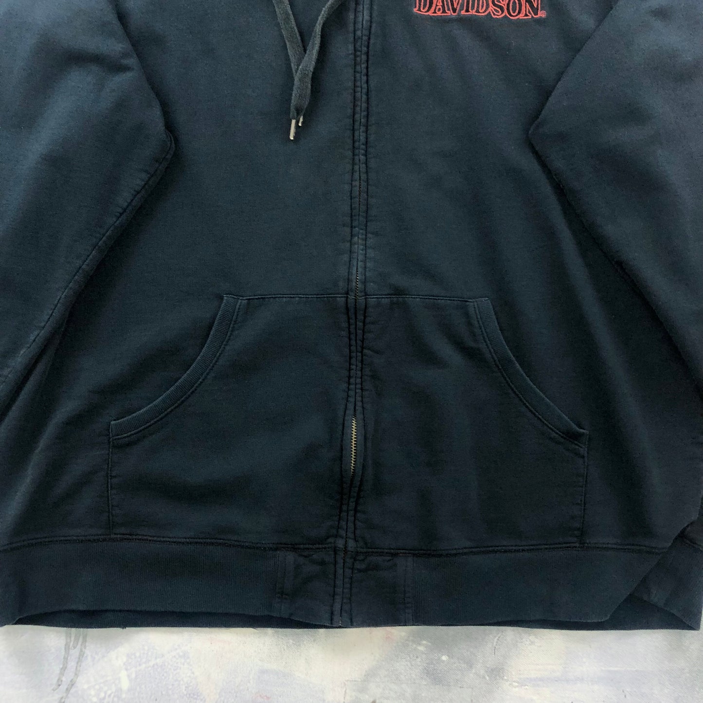 Harley Davidson Motorcycles Embroided Willy G Skull Zip Hoodie Sweatshirt XXL