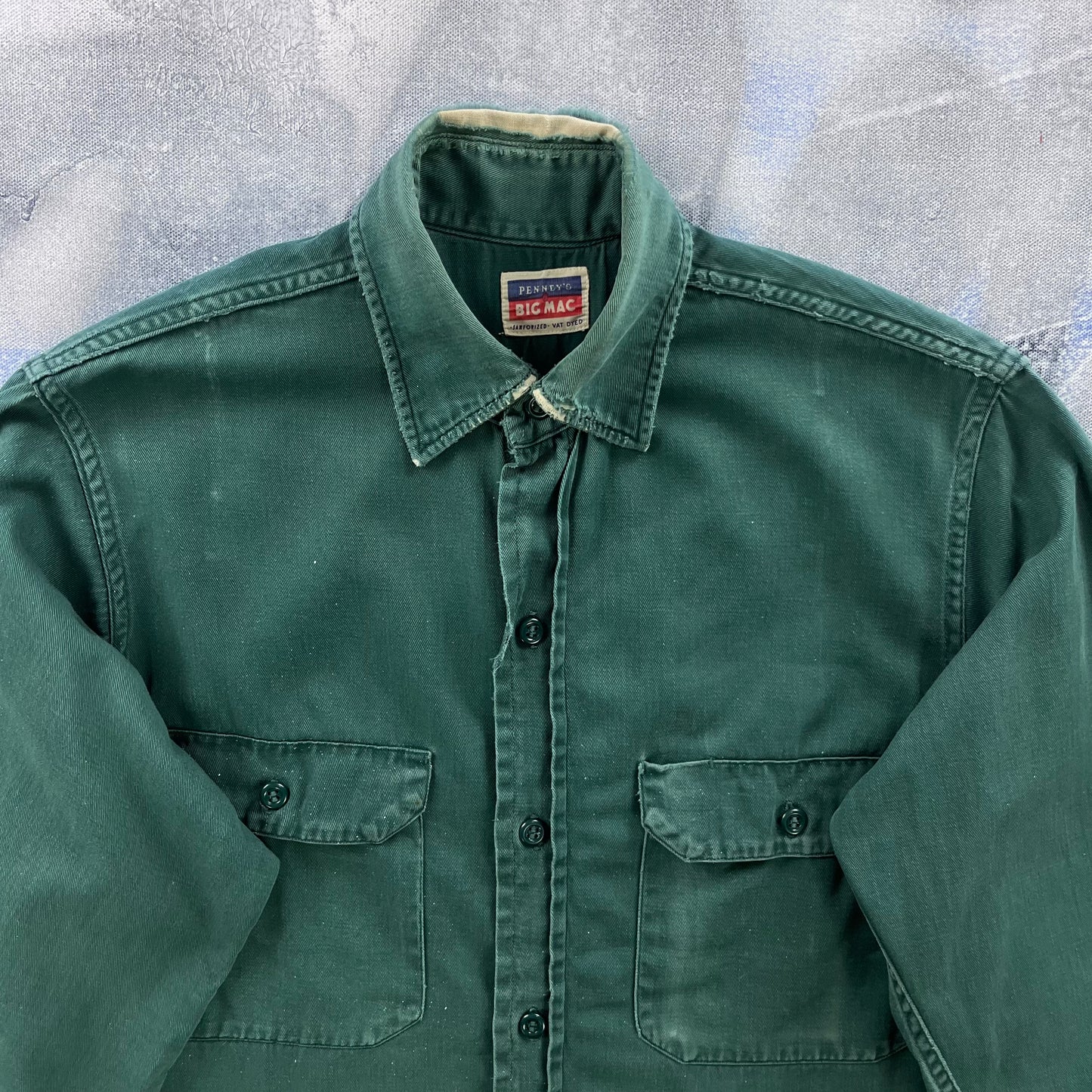 Vintage 50s Pennys Big Mac Button Long Sleeve Shirt M
