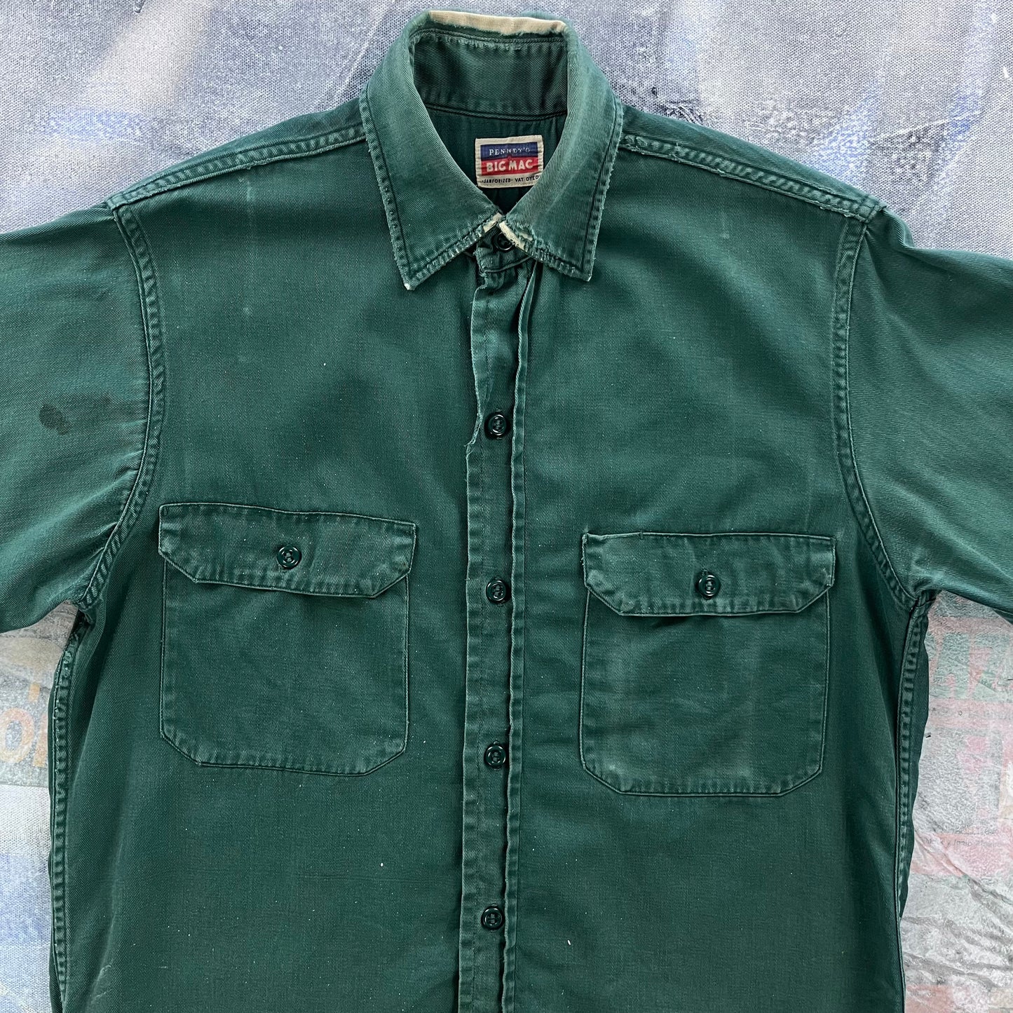 Vintage 50s Pennys Big Mac Button Long Sleeve Shirt M