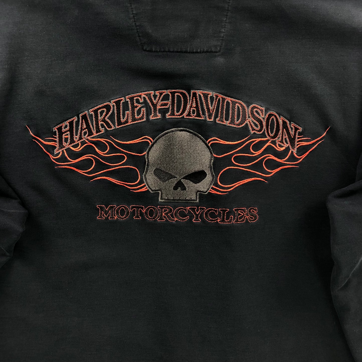 Harley Davidson Motorcycles Embroided Willy G Skull Zip Hoodie Sweatshirt XXL