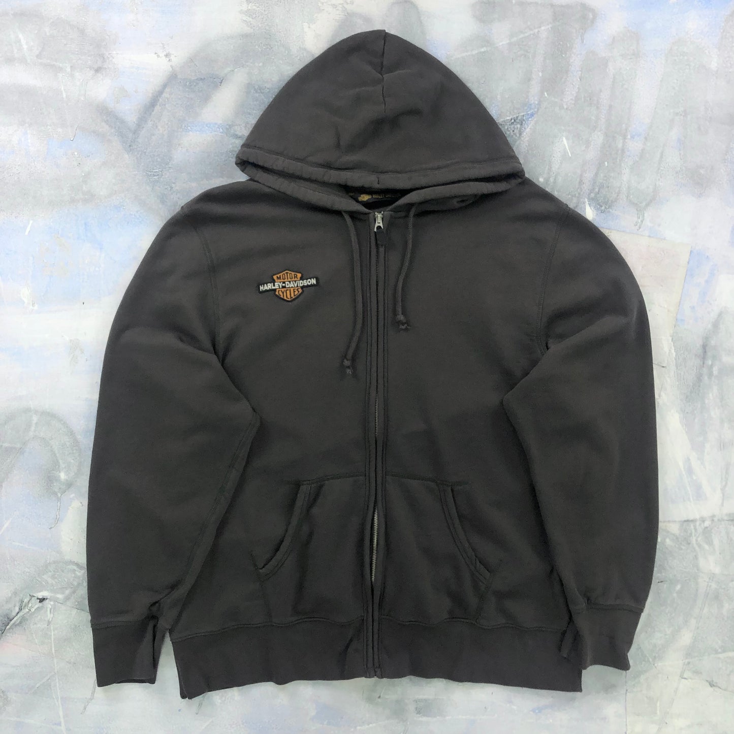 Harley Davidson Motorcycles Racing Milwaukee Zip Hoodie Sweatshirt XXL