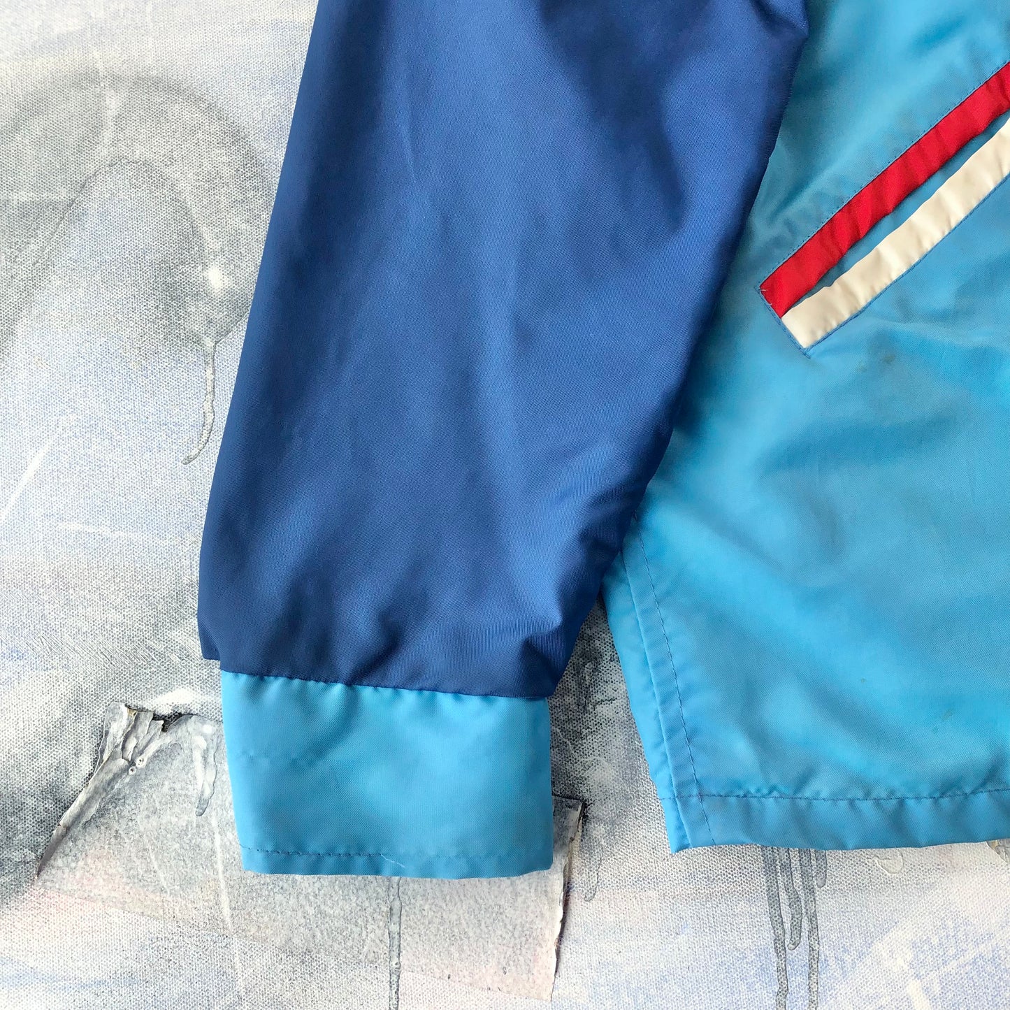 Vintage 70s O.C Fastball Association Playoff Champions Blanket Lined Coach Button Jacket XL