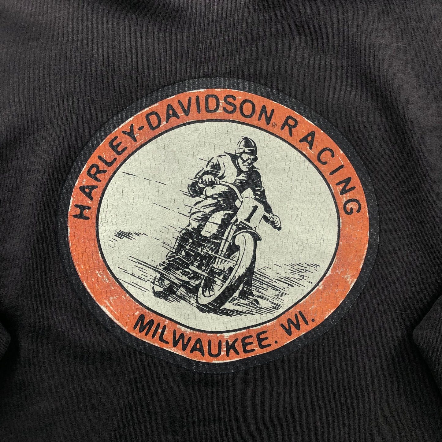 Harley Davidson Motorcycles Racing Milwaukee Zip Hoodie Sweatshirt XXL