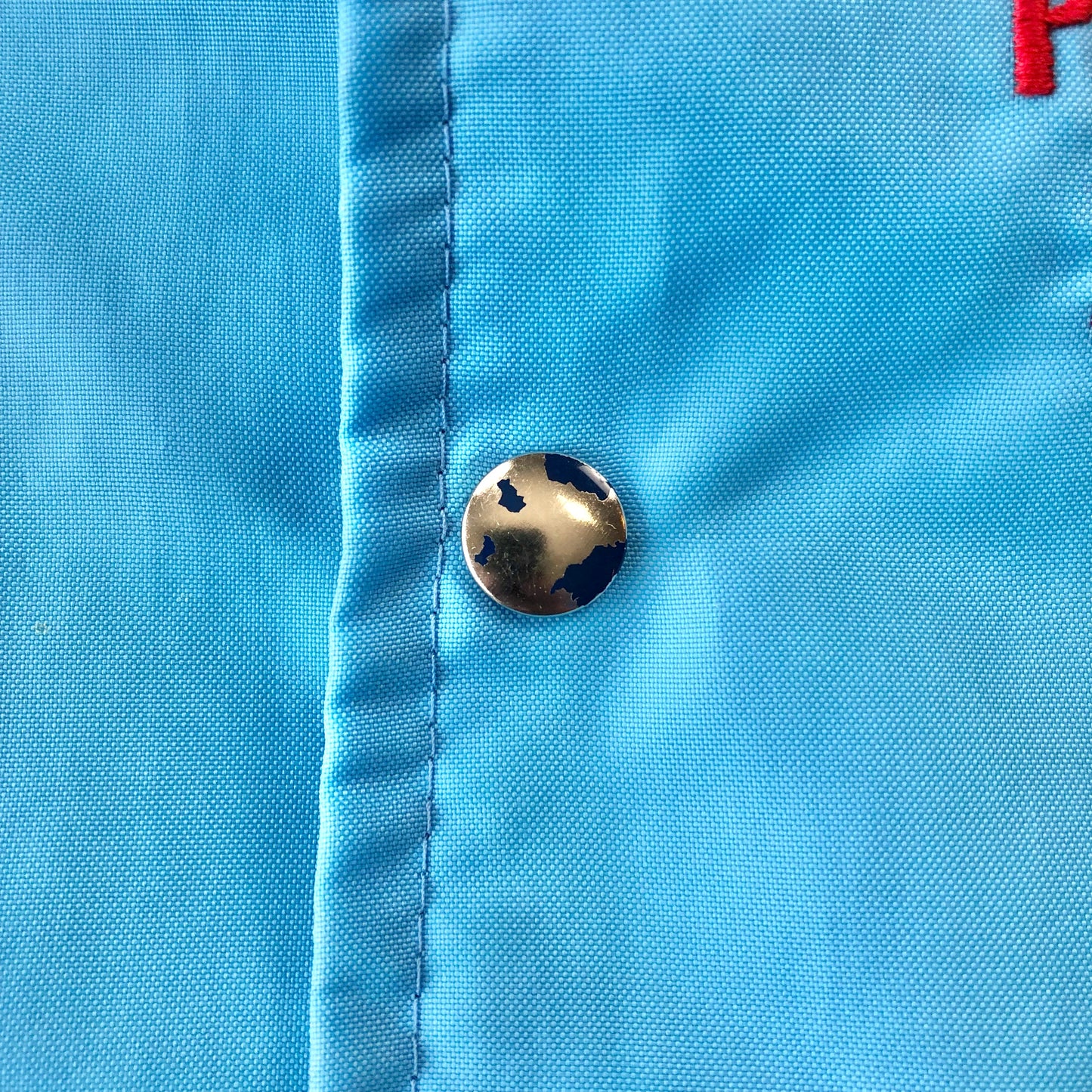 Vintage 70s O.C Fastball Association Playoff Champions Blanket Lined Coach Button Jacket XL