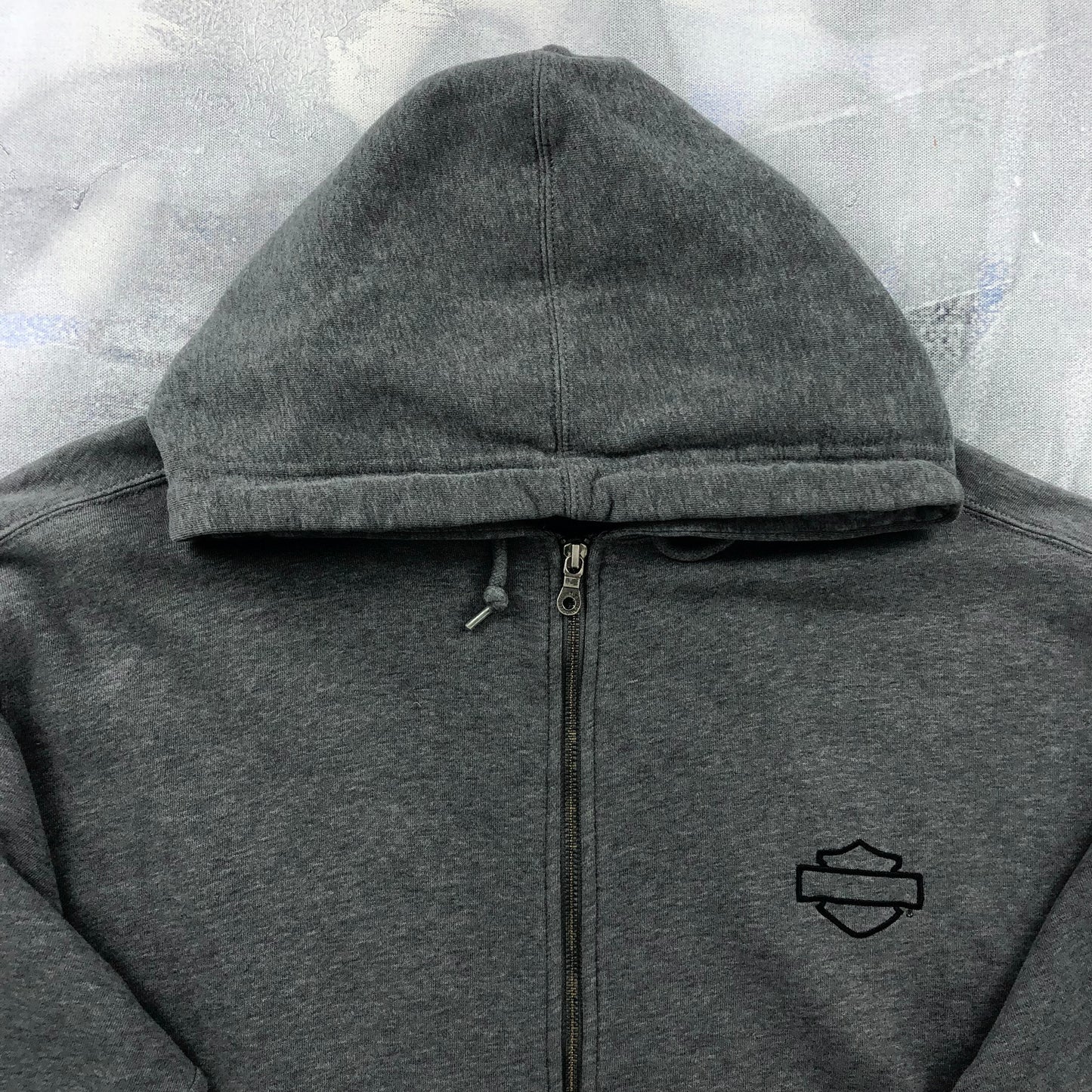 Harley Davidson Motorcycles Embroided Zip Hoodie Sweatshirt XXL