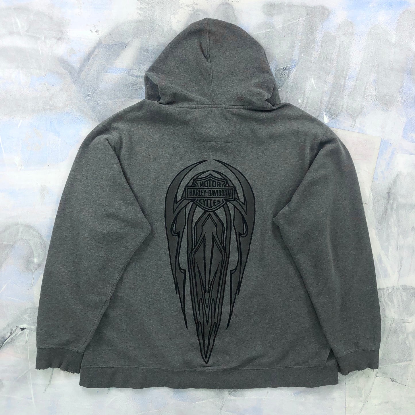 Harley Davidson Motorcycles Embroided Zip Hoodie Sweatshirt XXL