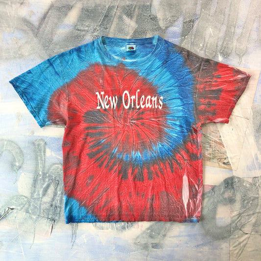 Vintage New Orleans Embroided Ty Dye T Shirt L